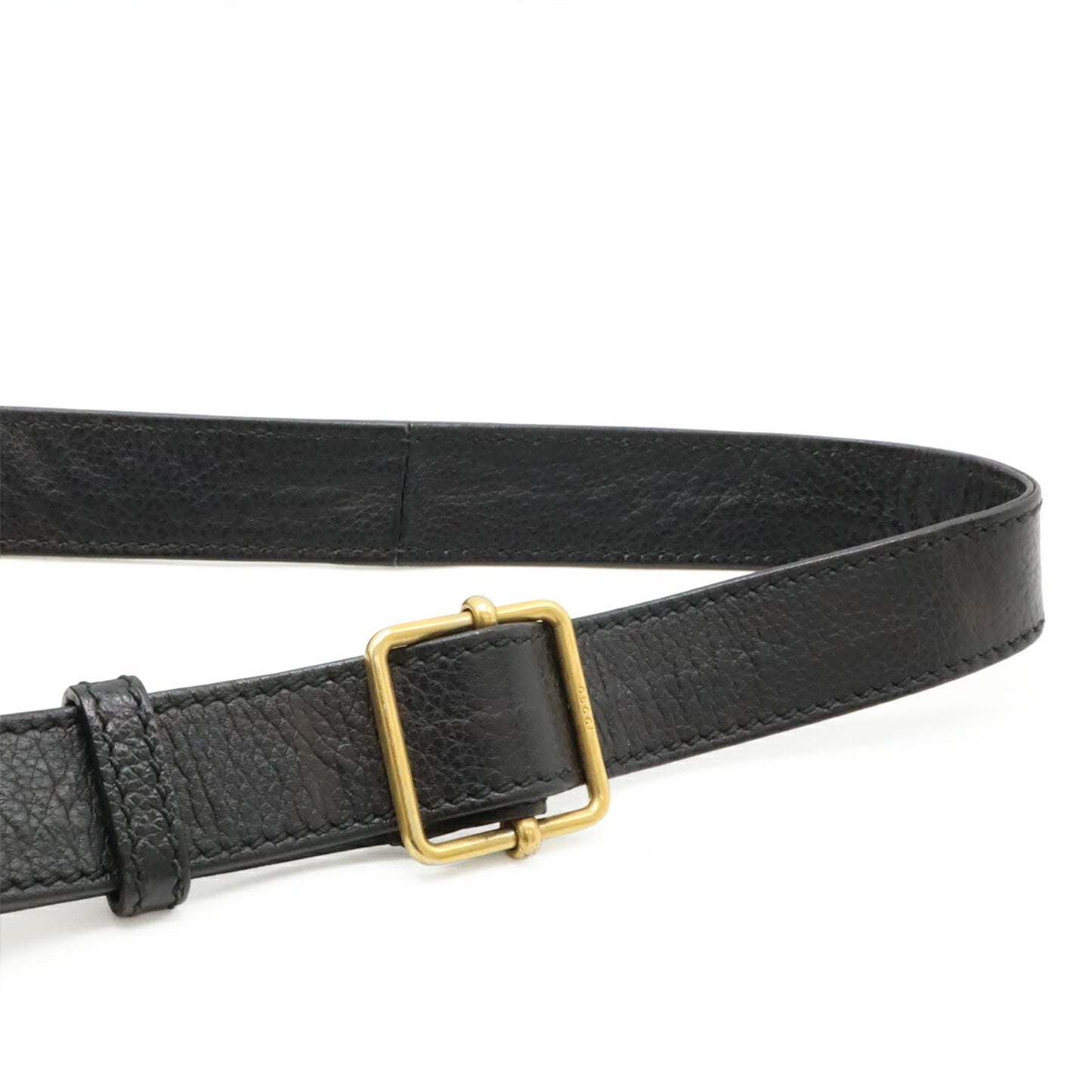 Gucci Black Leather Shoulder Bag ( )