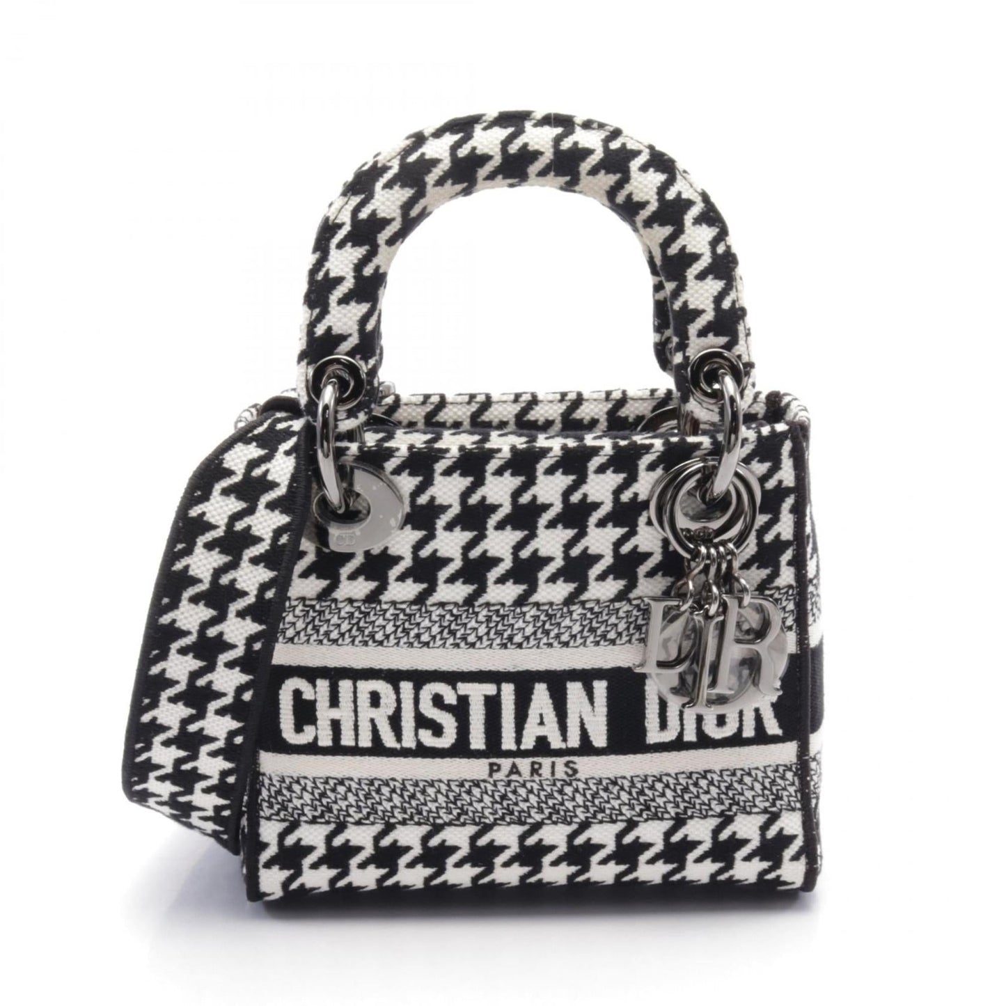 Christian Dior Black White Canvas Handbag ()