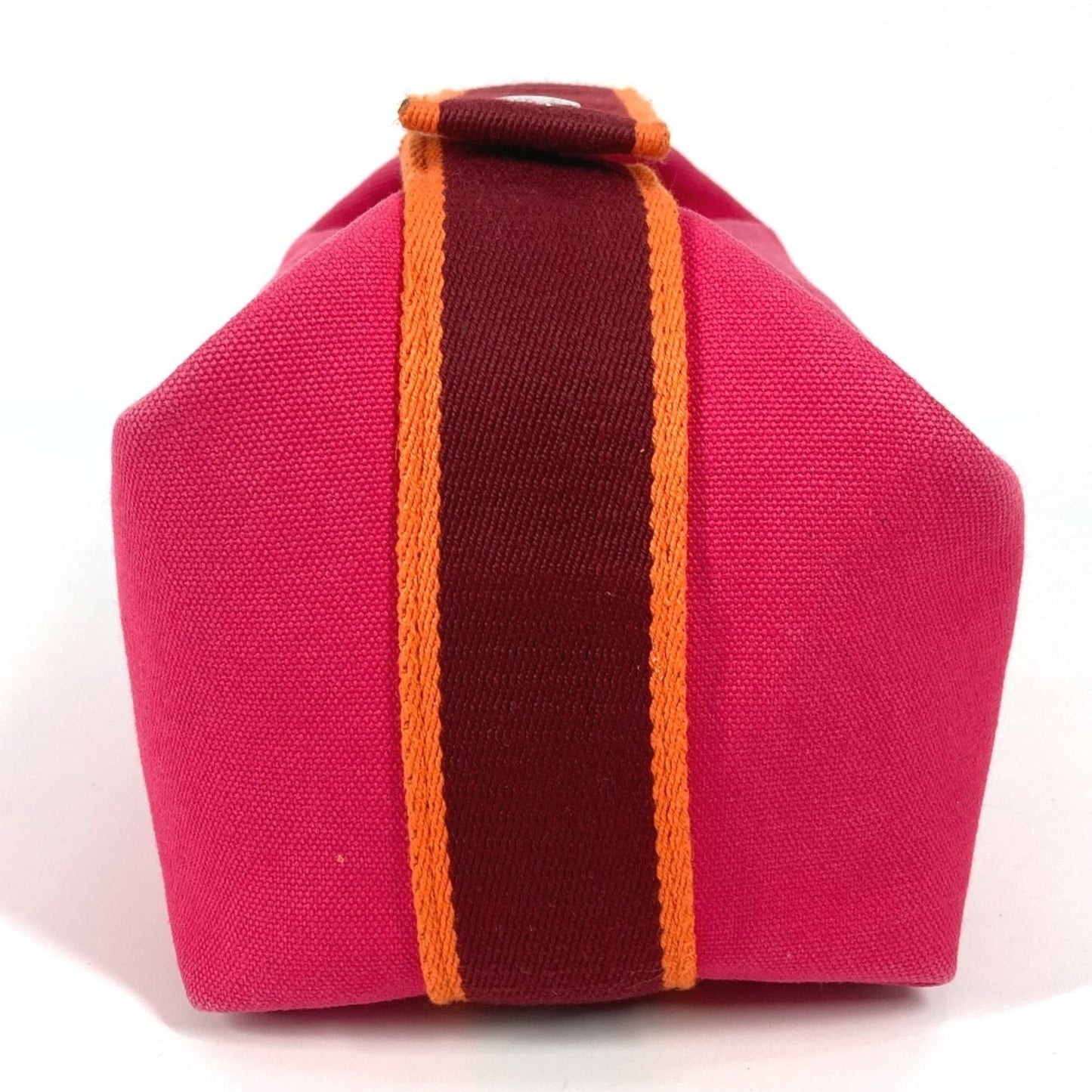 Hermes Pink Canvas Handbag Vanity Bag ( )