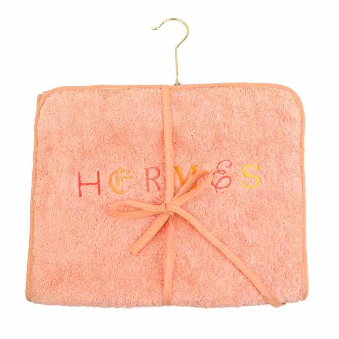 Hermes Orange Pile Fabric Pouch ( )