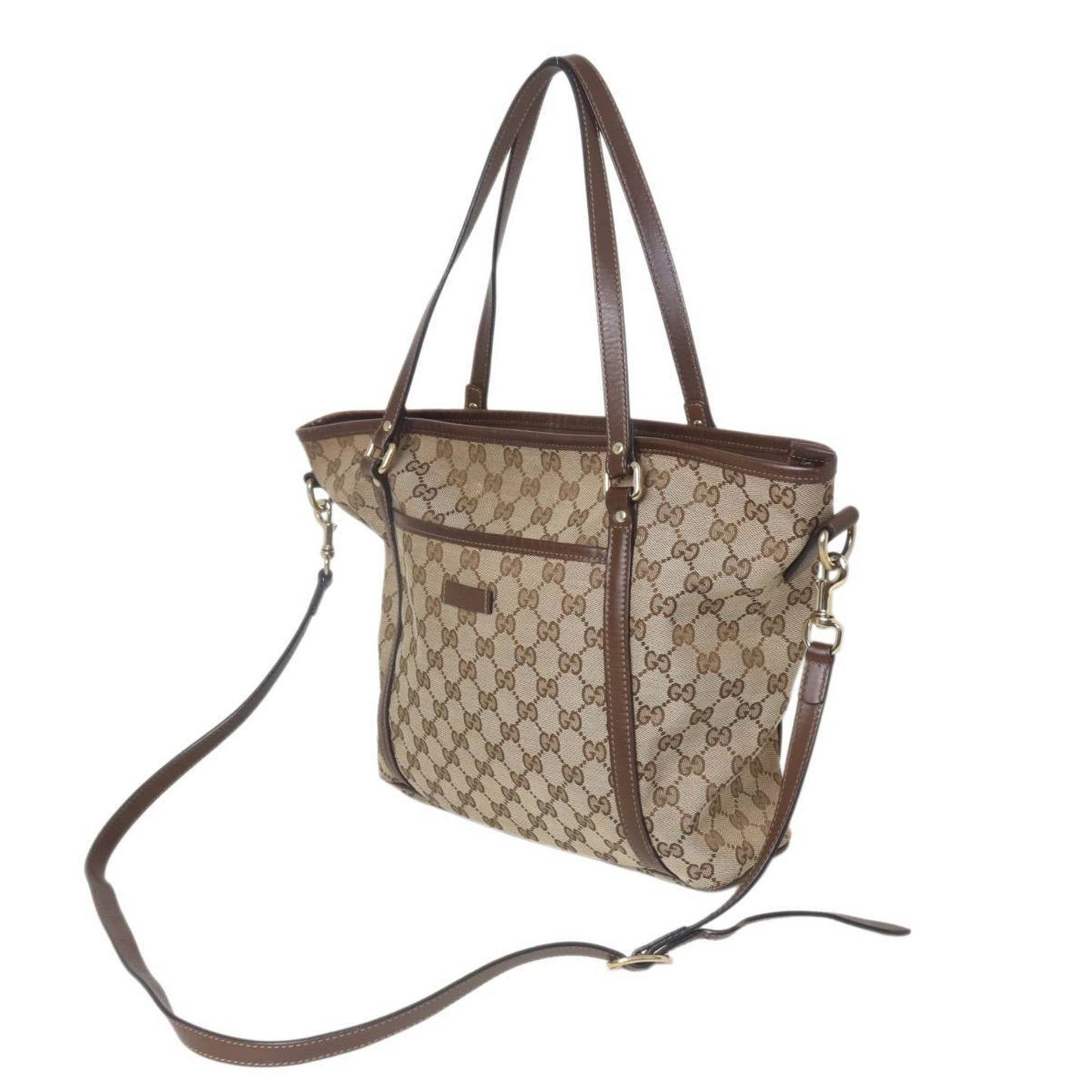 Gucci Beige Leather Tote Bag ( )
