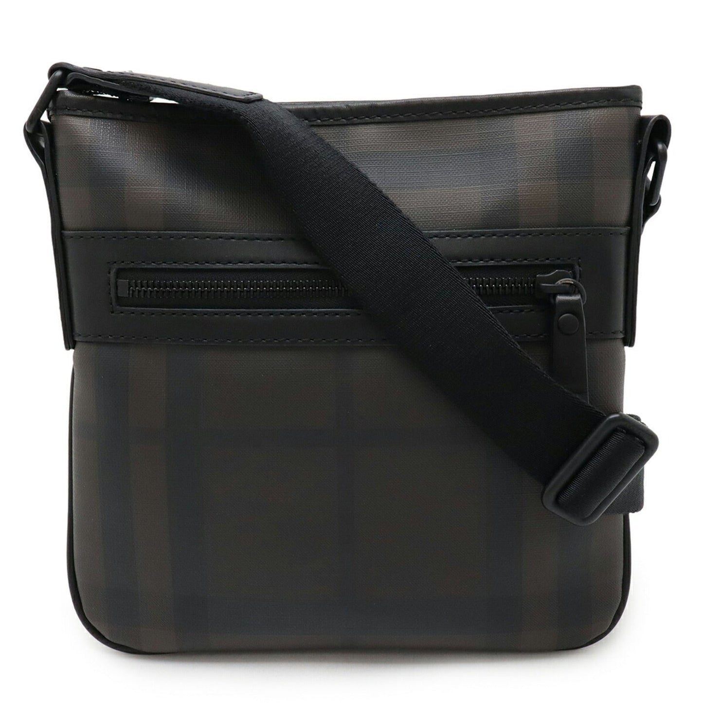 Burberry Black Brown Khaki Brown Pvc Shoulder Bag ( )