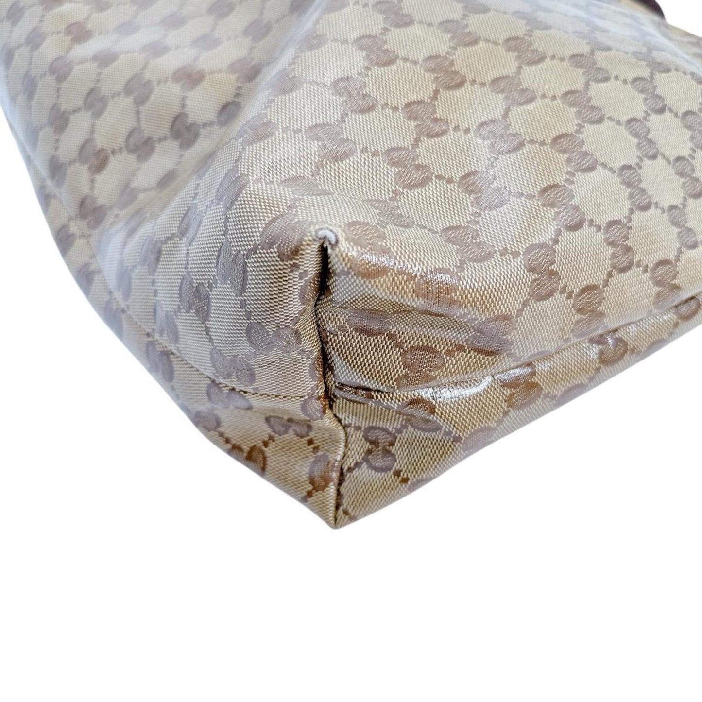 Gucci Brown Coated Canvas Pvc Shoulder Bag ( )