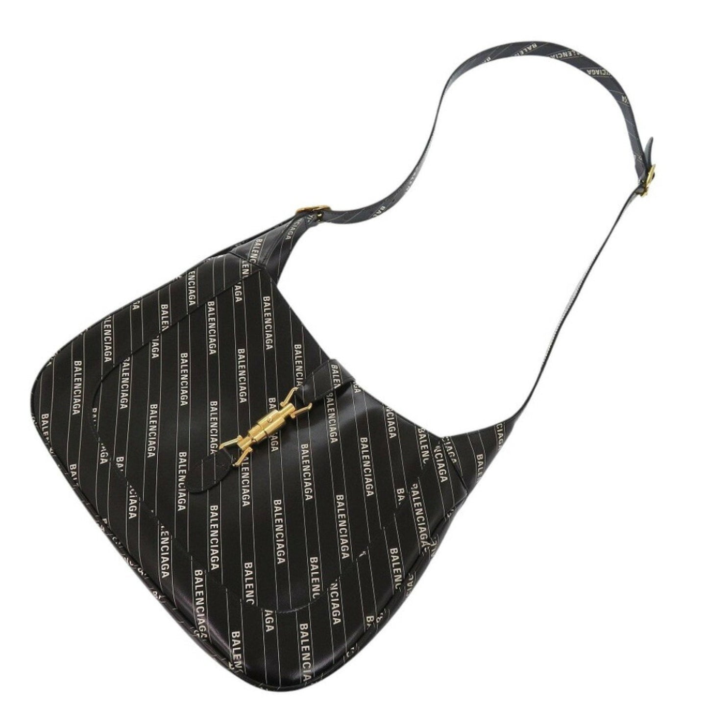 Gucci Black White Leather Shoulder Bag ( )