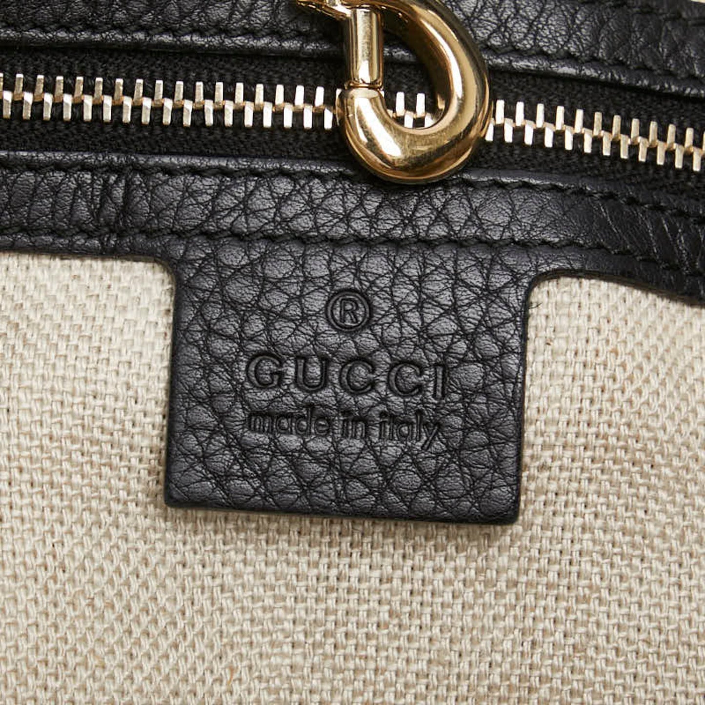 Gucci Black Leather Shoulder Bag Tote Bag ( )