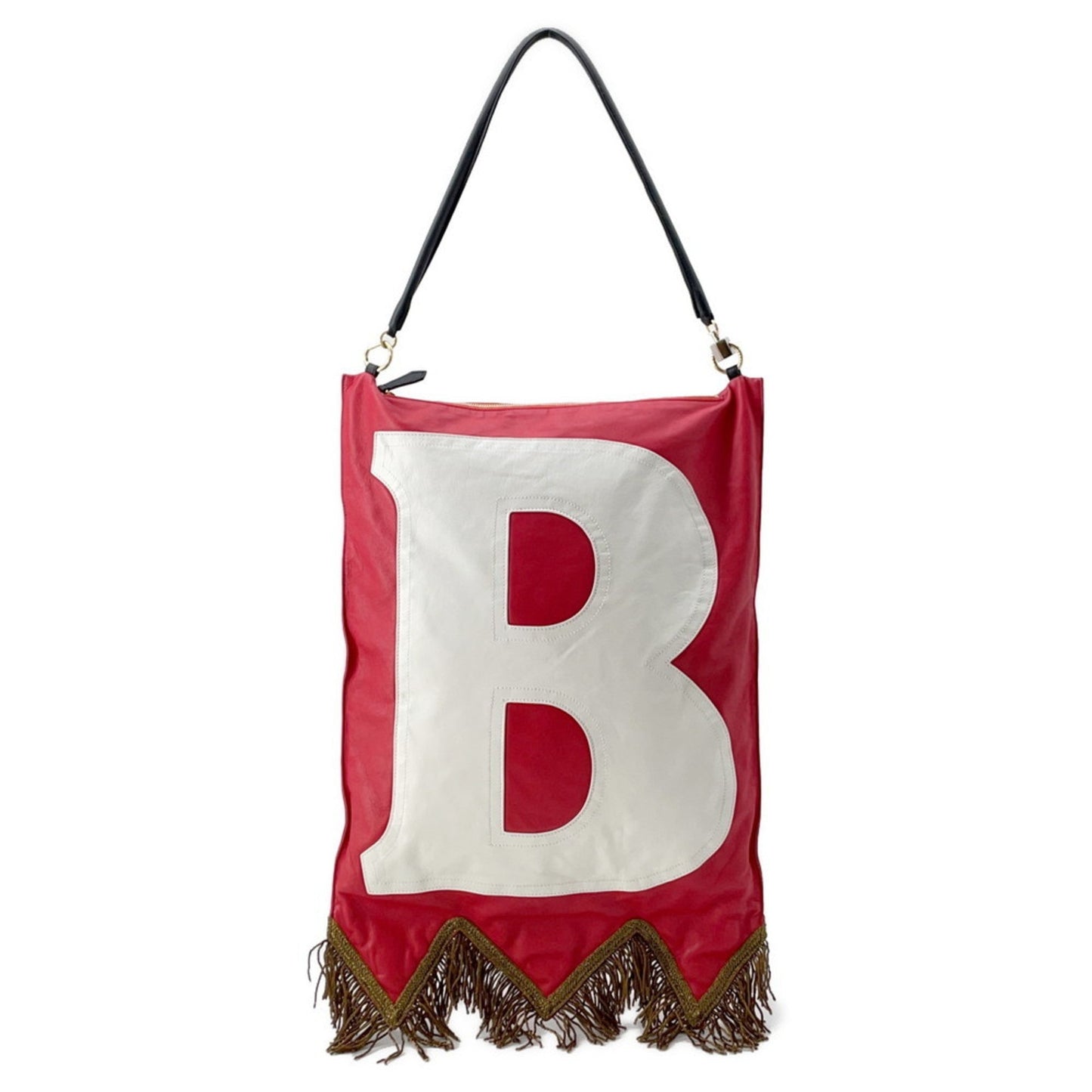 Burberry Red Color White Leather Handbag ( )