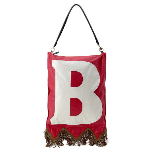 Burberry Red Color White Leather Handbag ( )