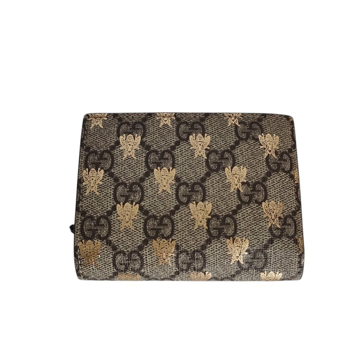 Gucci Beige Brown Gg Supreme Wallet (Bi-Fold) ( )