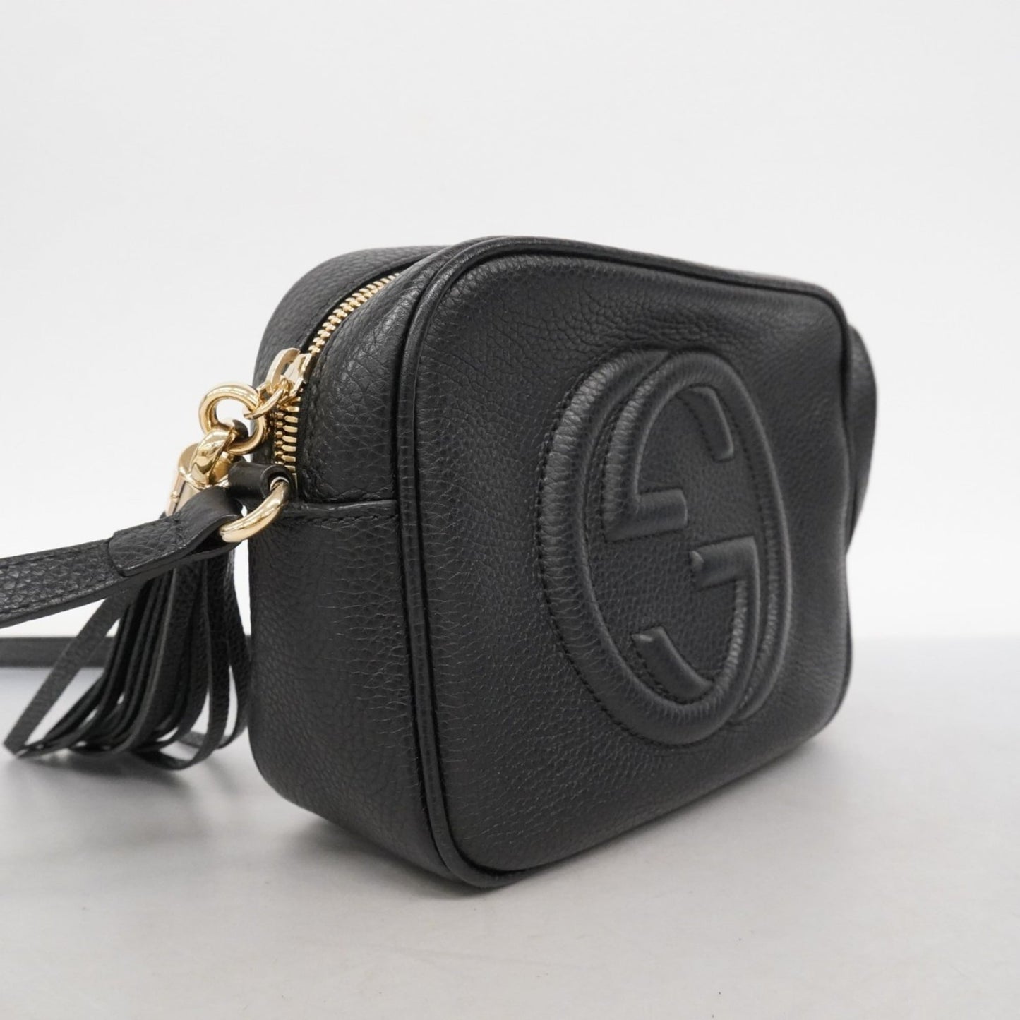 Gucci Black Leather Shoulder Bag ( )