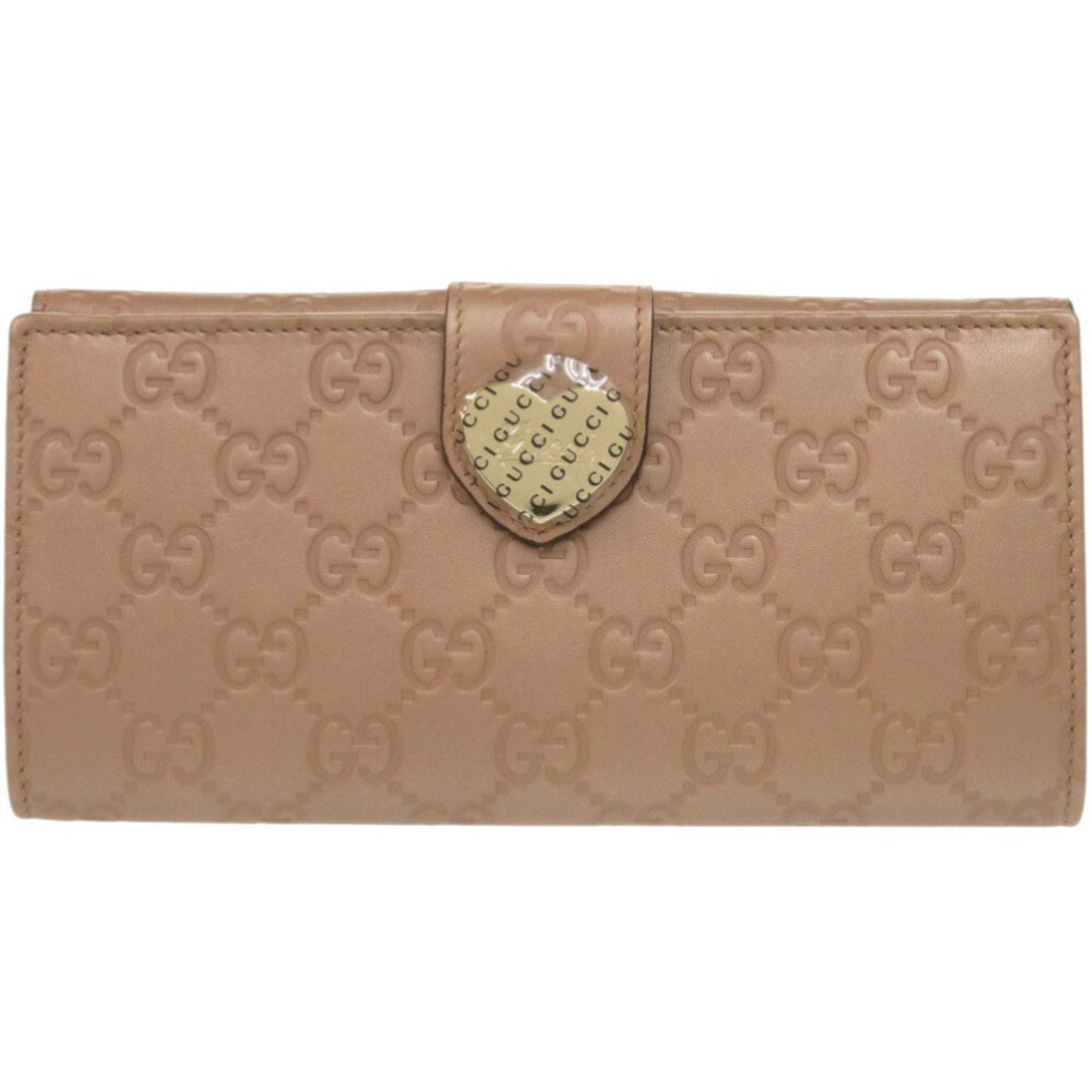 Gucci Guccissima Pink Beige Leather Long Wallet (Bi-Fold) ( )