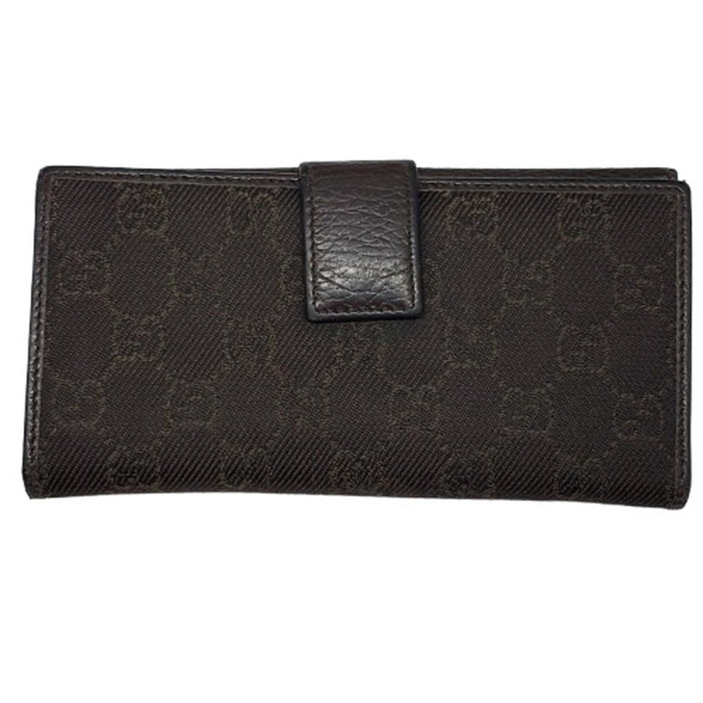 Gucci Brown Gg Canvas Long Wallet (Bi-Fold) ( )