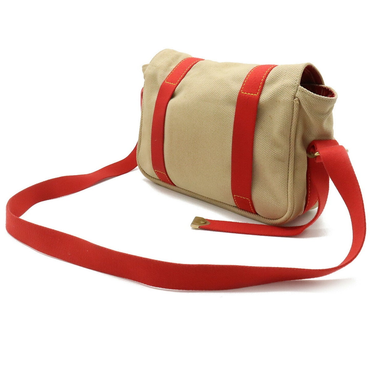LOUIS VUITTON Antigua Busas PM Shoulder Bag Canvas Beige Red M40041