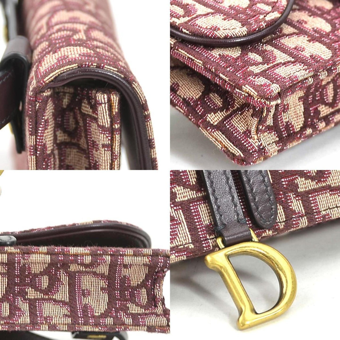 Christian Dior Bordeaux Canvas Leather Fanny Pack ()