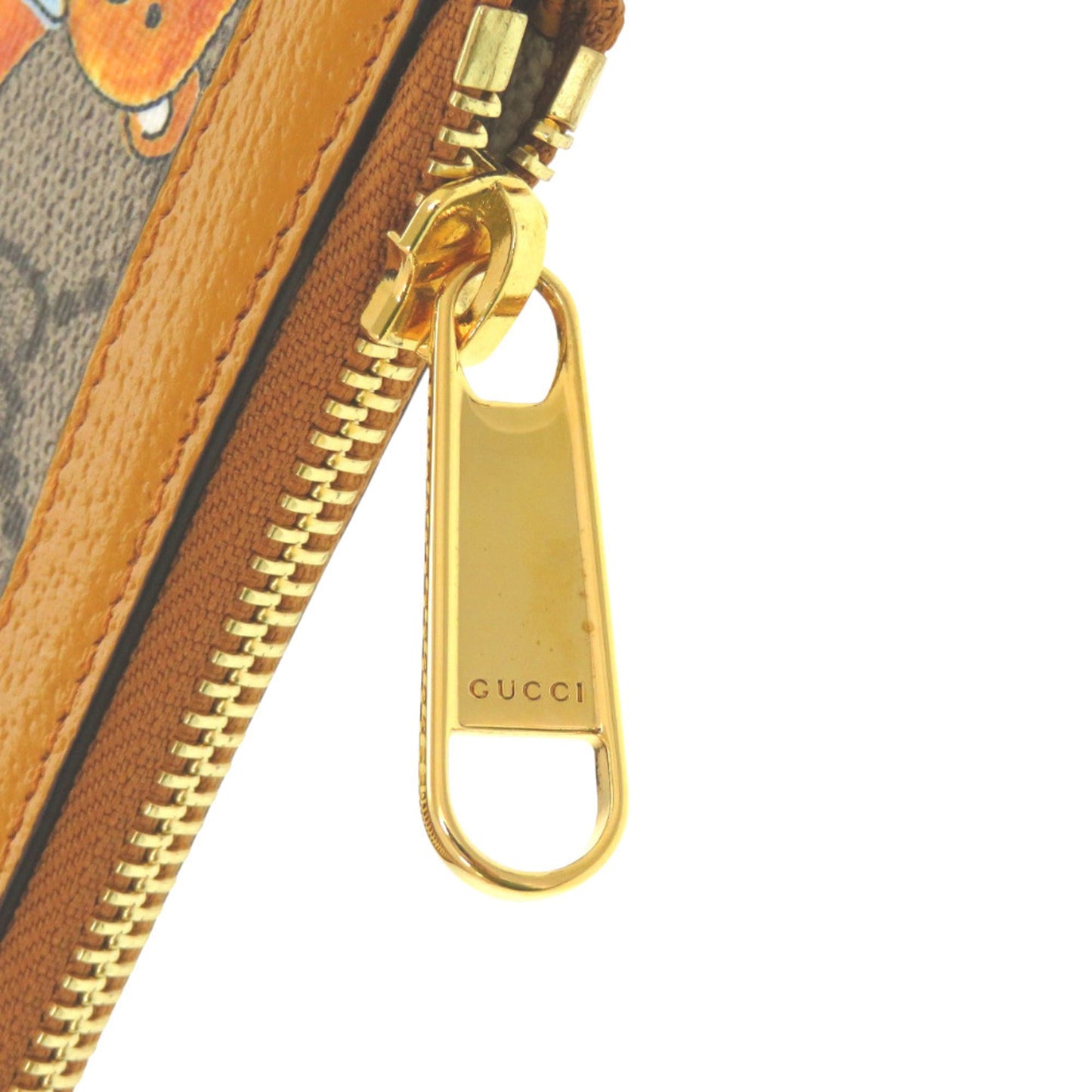 Gucci Beige Yellow Gg Supreme Canvas Leather Clutch Bag ( )