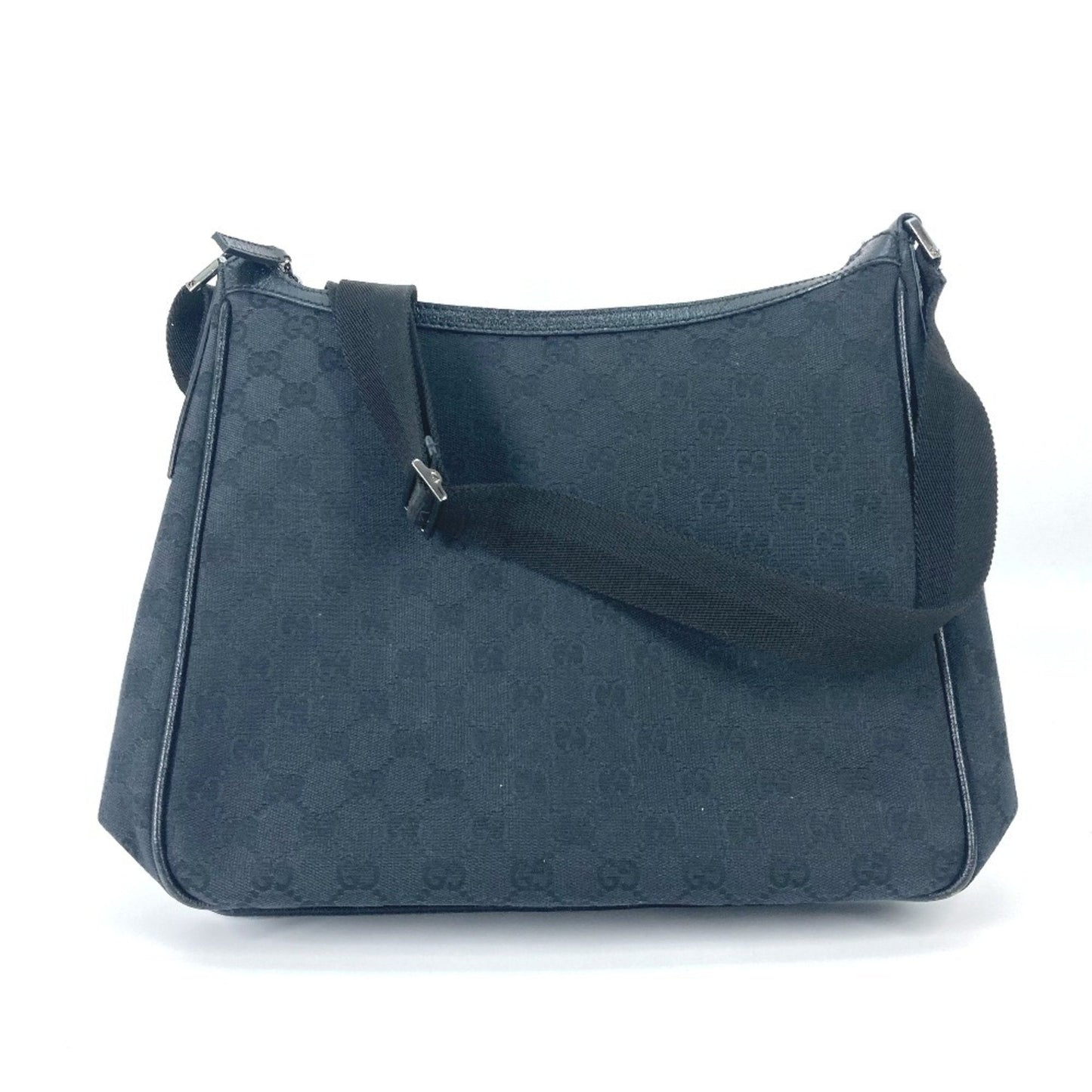 Gucci Black Gg Canvas Shoulder Bag ( )