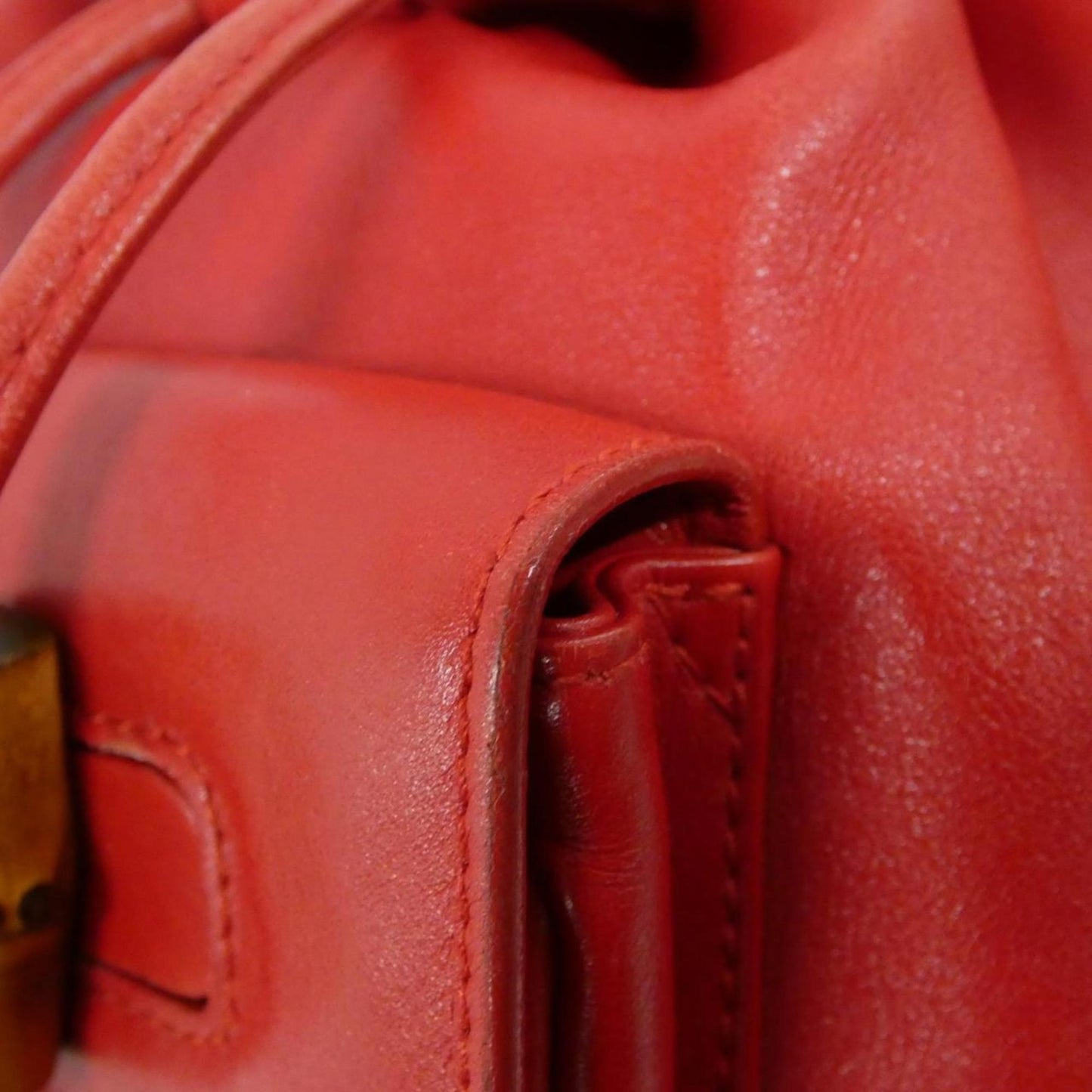 Gucci Red Color Leather Backpack ( )