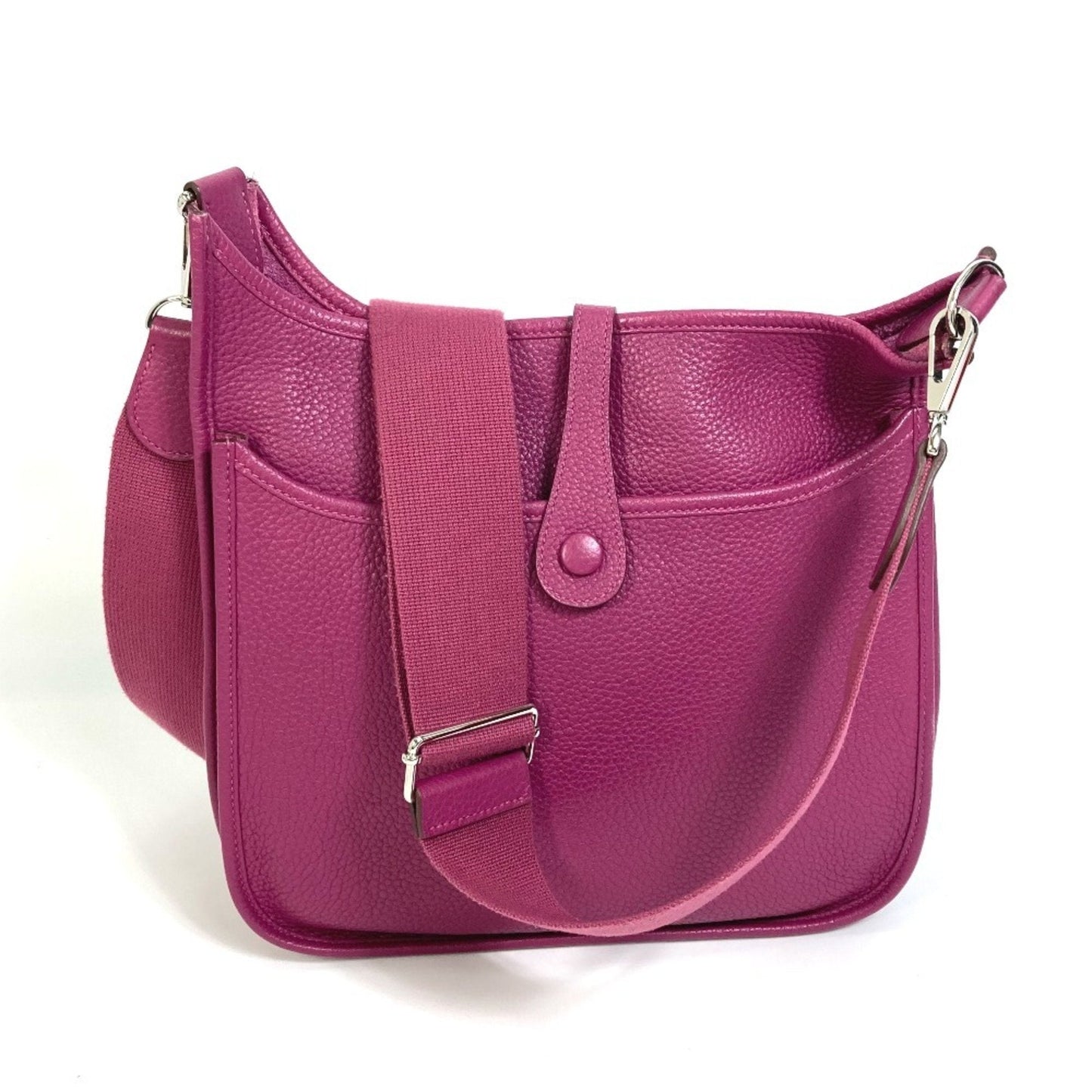 Hermes Purple Tosca Taurillon Clemence Leather Shoulder Bag ( )