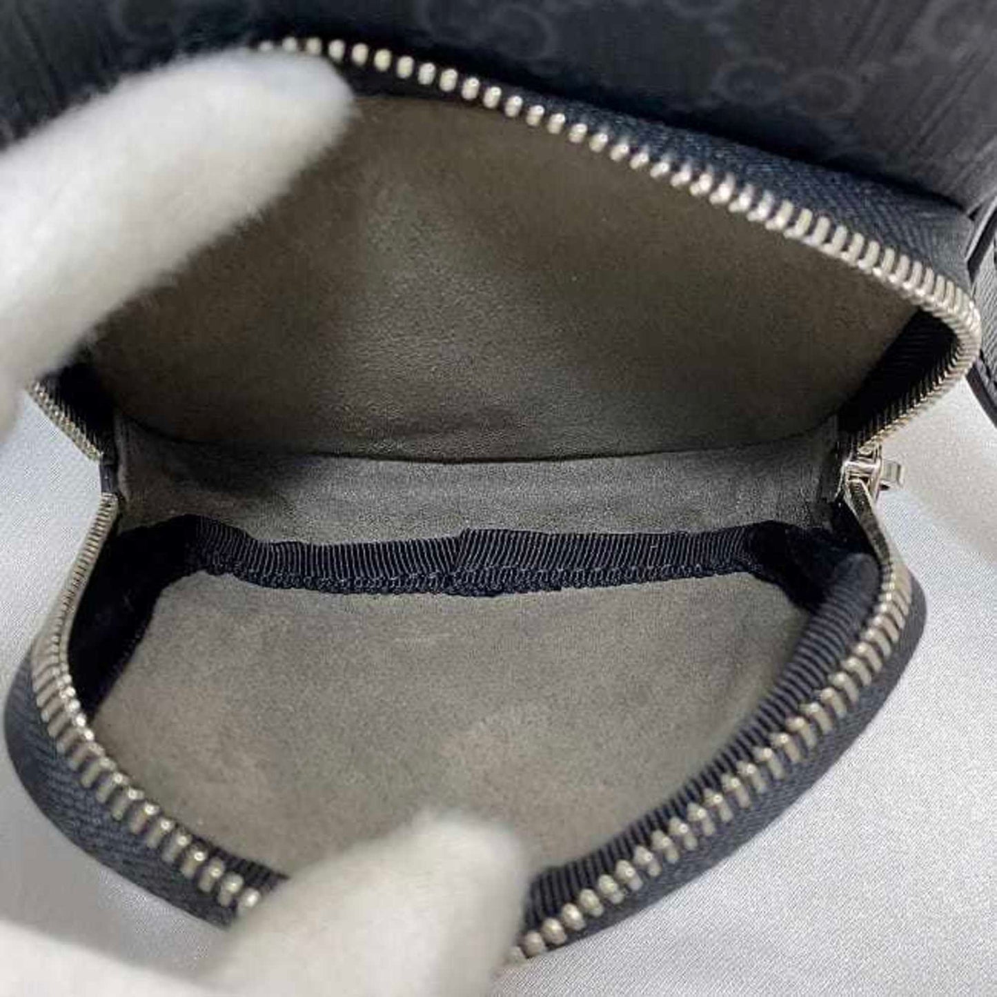 Gucci Black Pvc Leather Pochette Shoulder Bag ( )