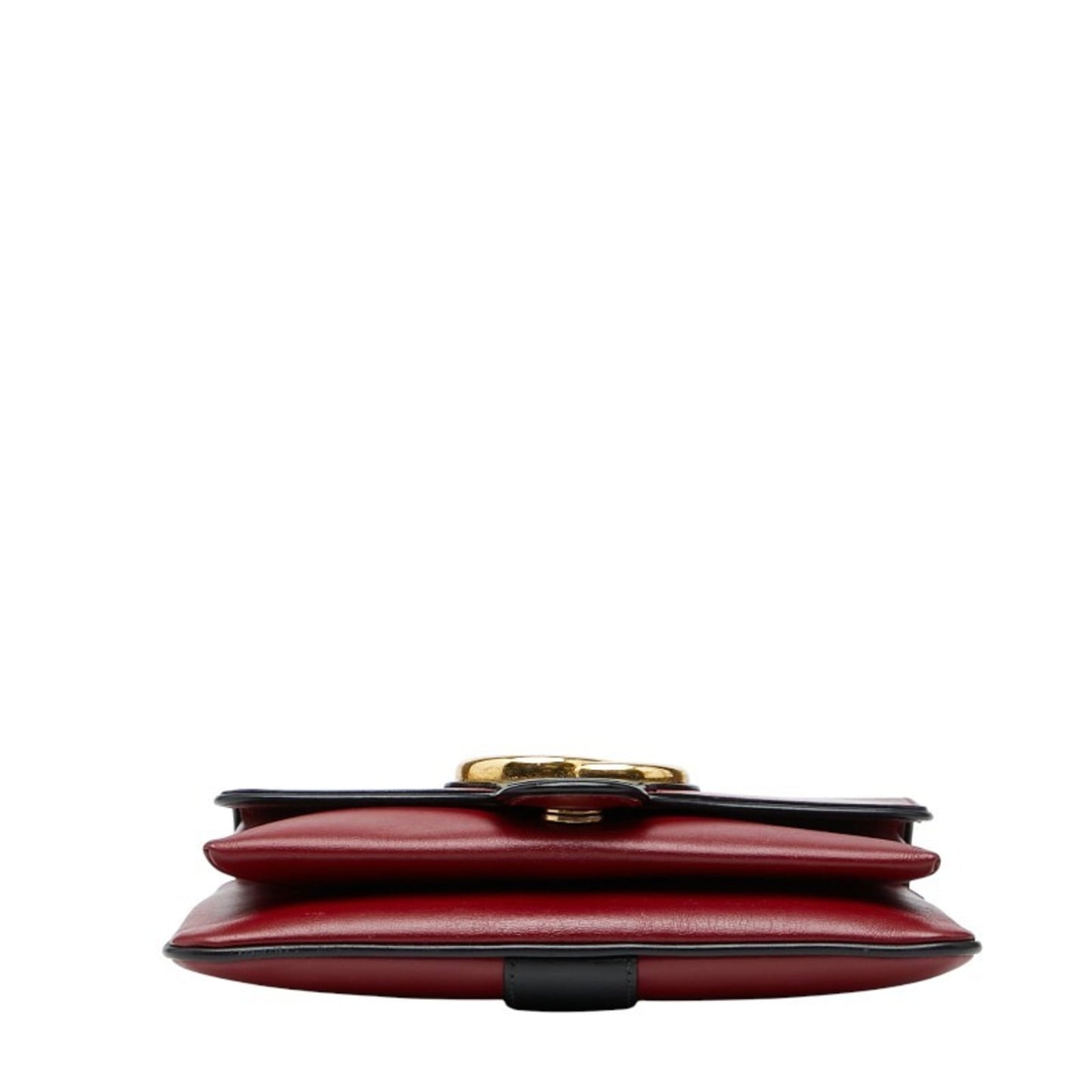 Gucci Black Red Color Leather Shoulder Bag ( )