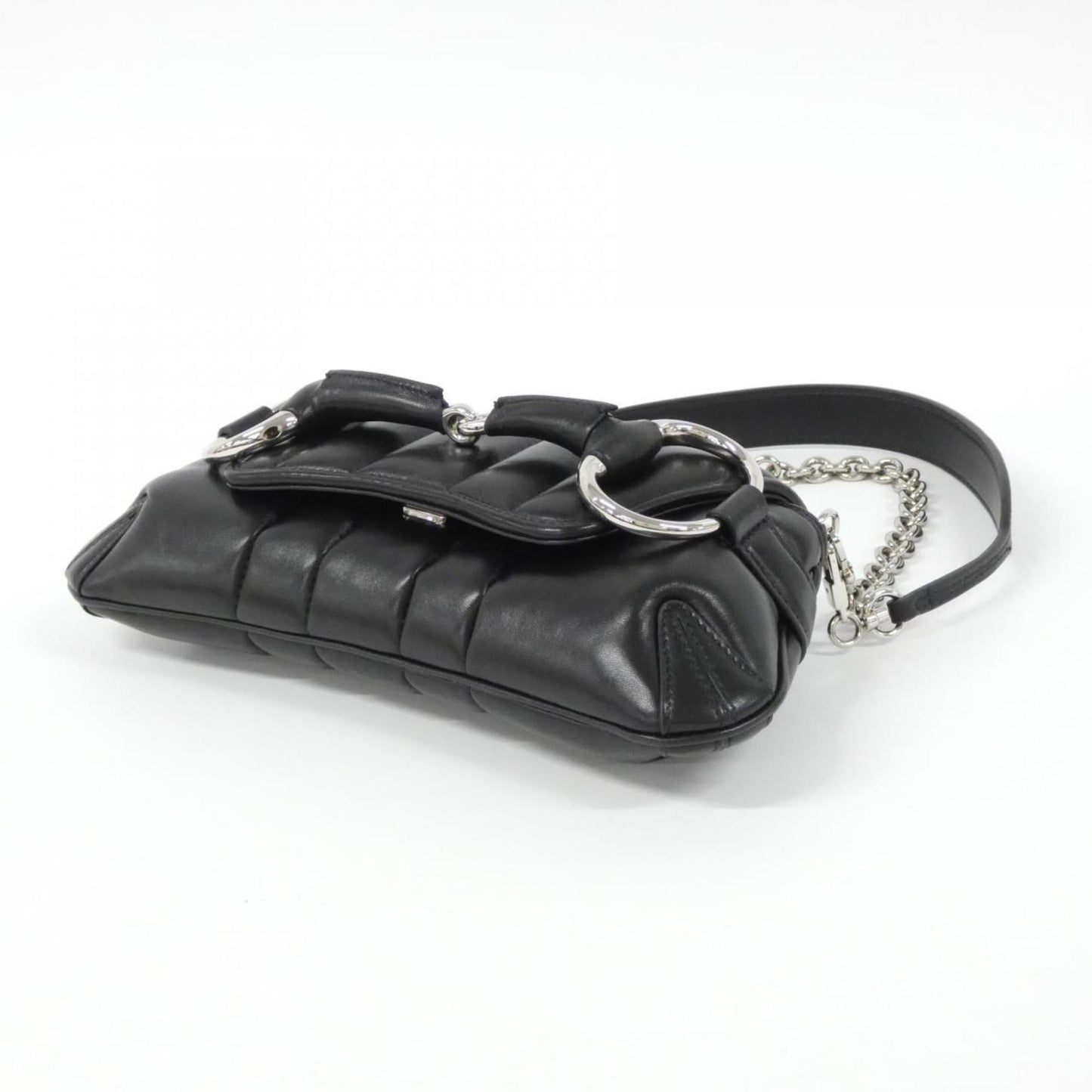 Gucci Black Leather Shoulder Bag ( )