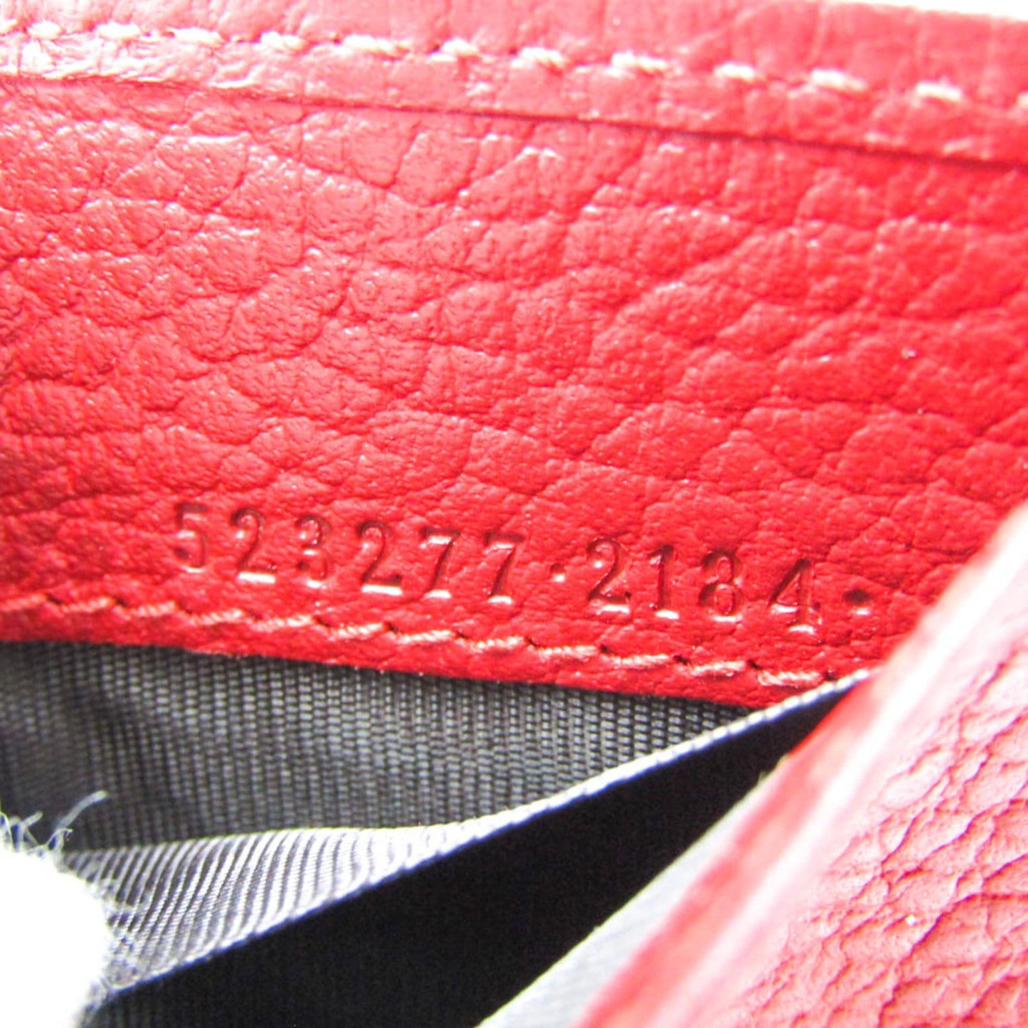Gucci Red Color Leather Wallet (Tri-Fold) ( )