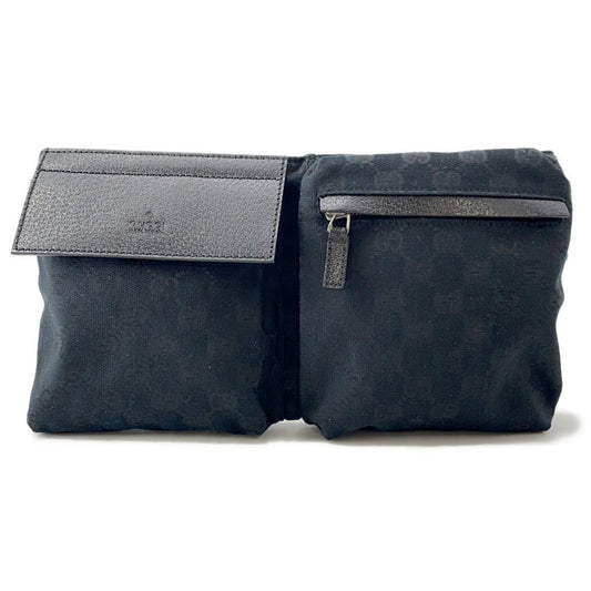 Gucci Sherry Line Black Gg Canvas Sling Bag ( )