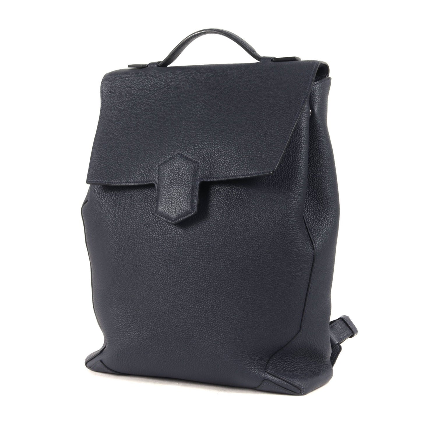 Hermes Navy Leather Backpack ( )