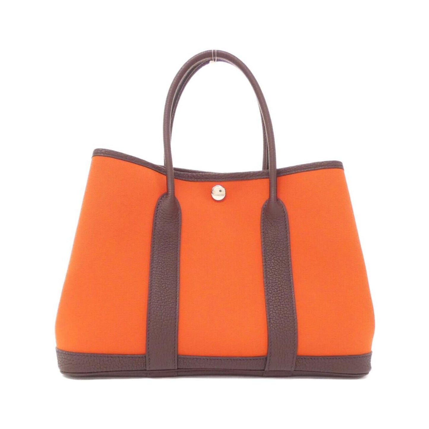 Hermes Orange Toile Officier Negonda Leather Handbag ( )