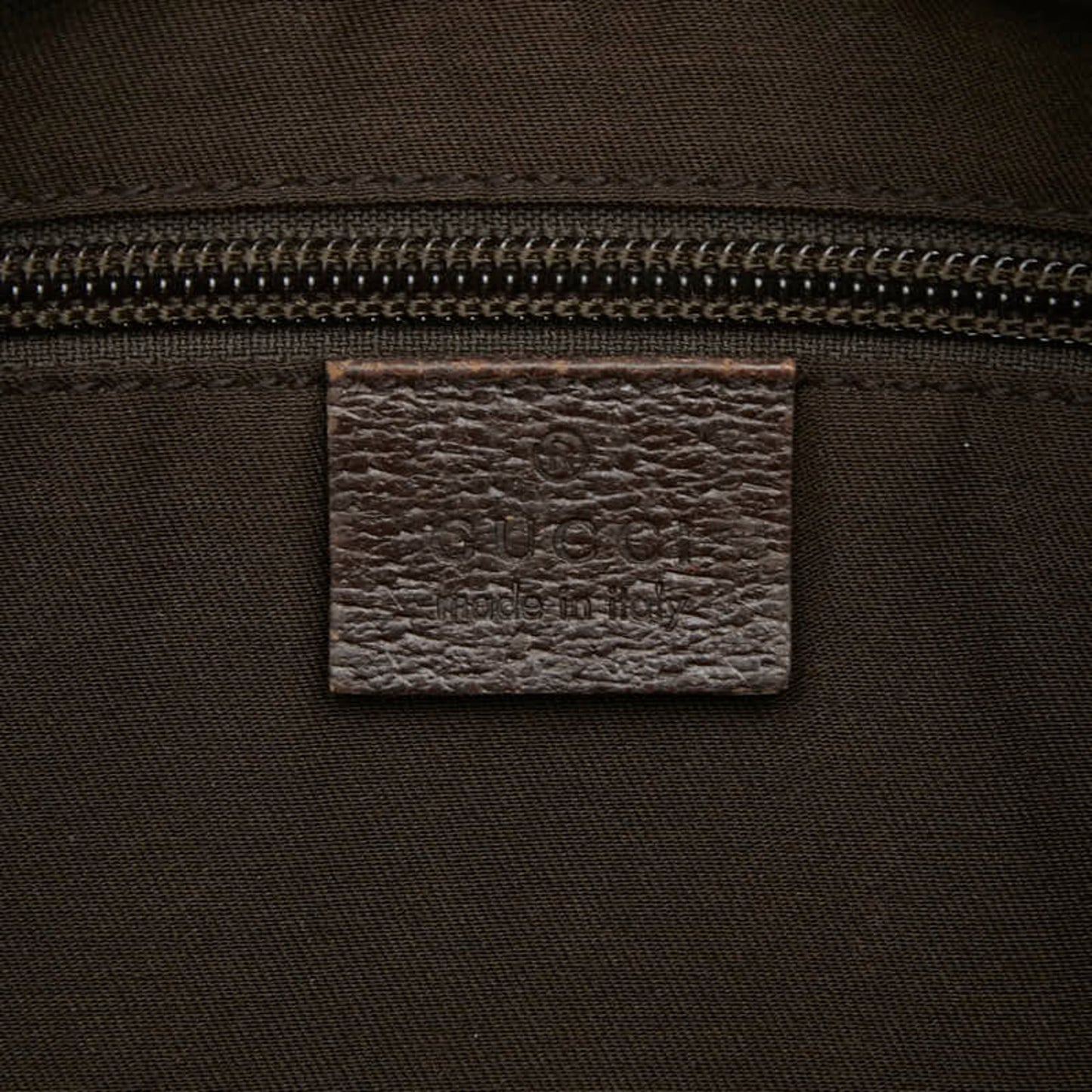 Gucci Beige Brown Canvas Leather Shoulder Bag ( )