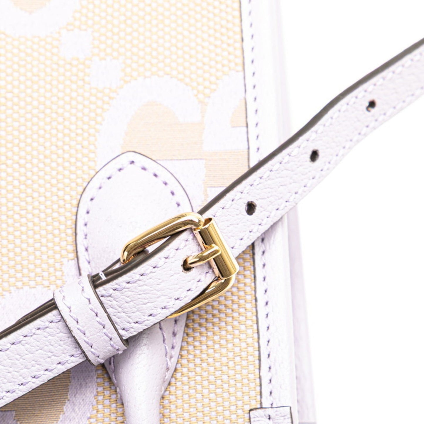 Gucci Beige Purple Canvas Leather Handbag Shoulder Bag ( )