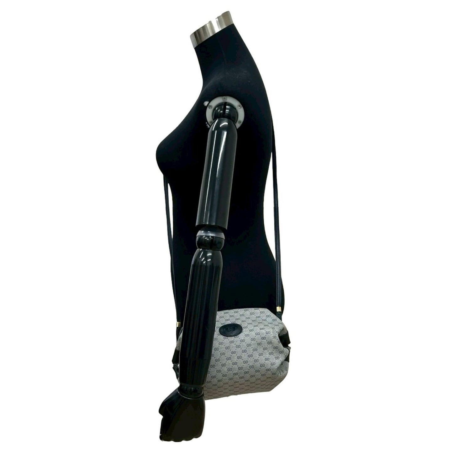 Gucci Navy Leather Pvc Pochette Shoulder Bag ( )