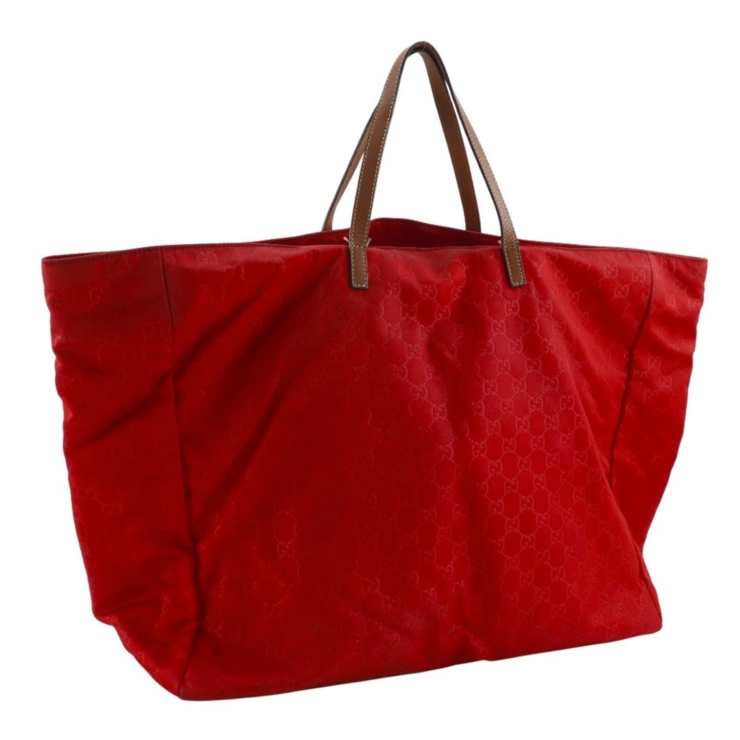 Gucci Red Color Nylon Boston Bag Handbag ( )