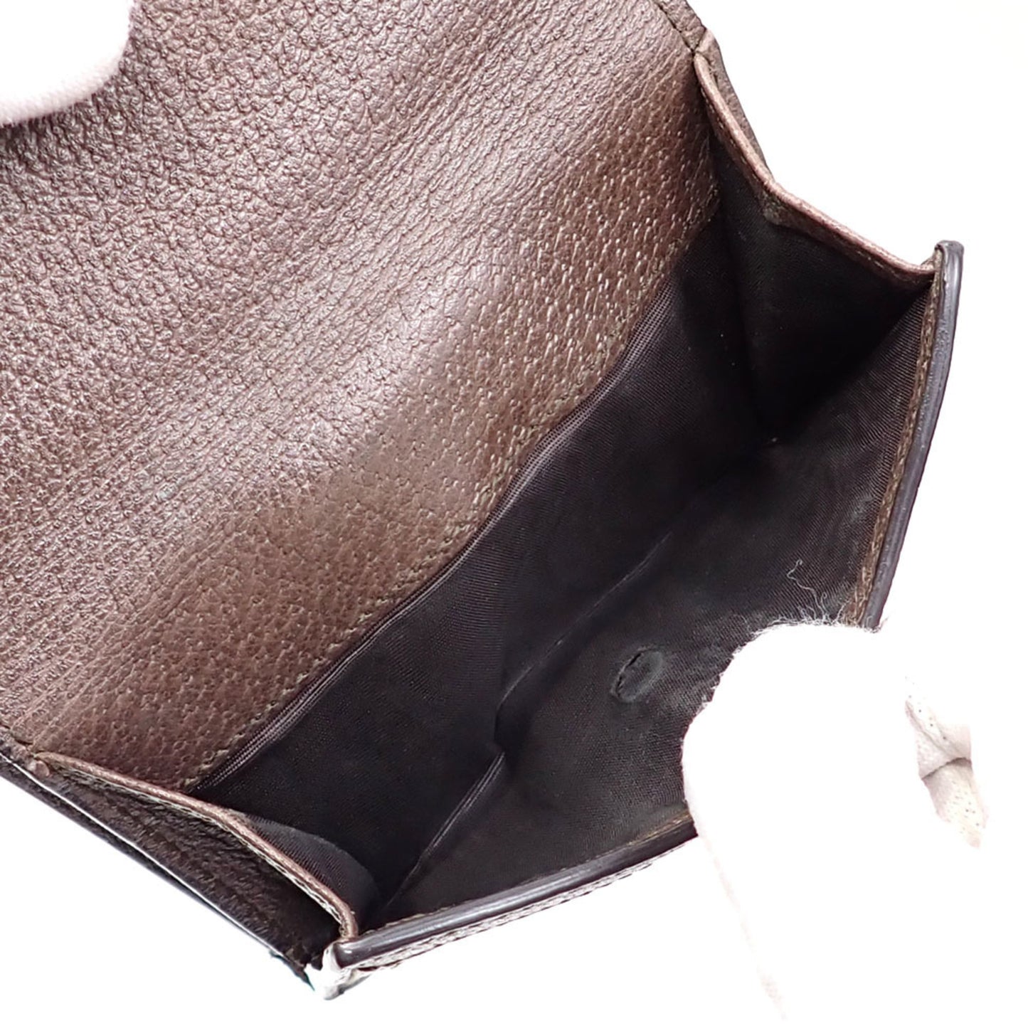 Gucci Beige Brown Gg Supreme Leather Wallet (Bi-Fold) ( )