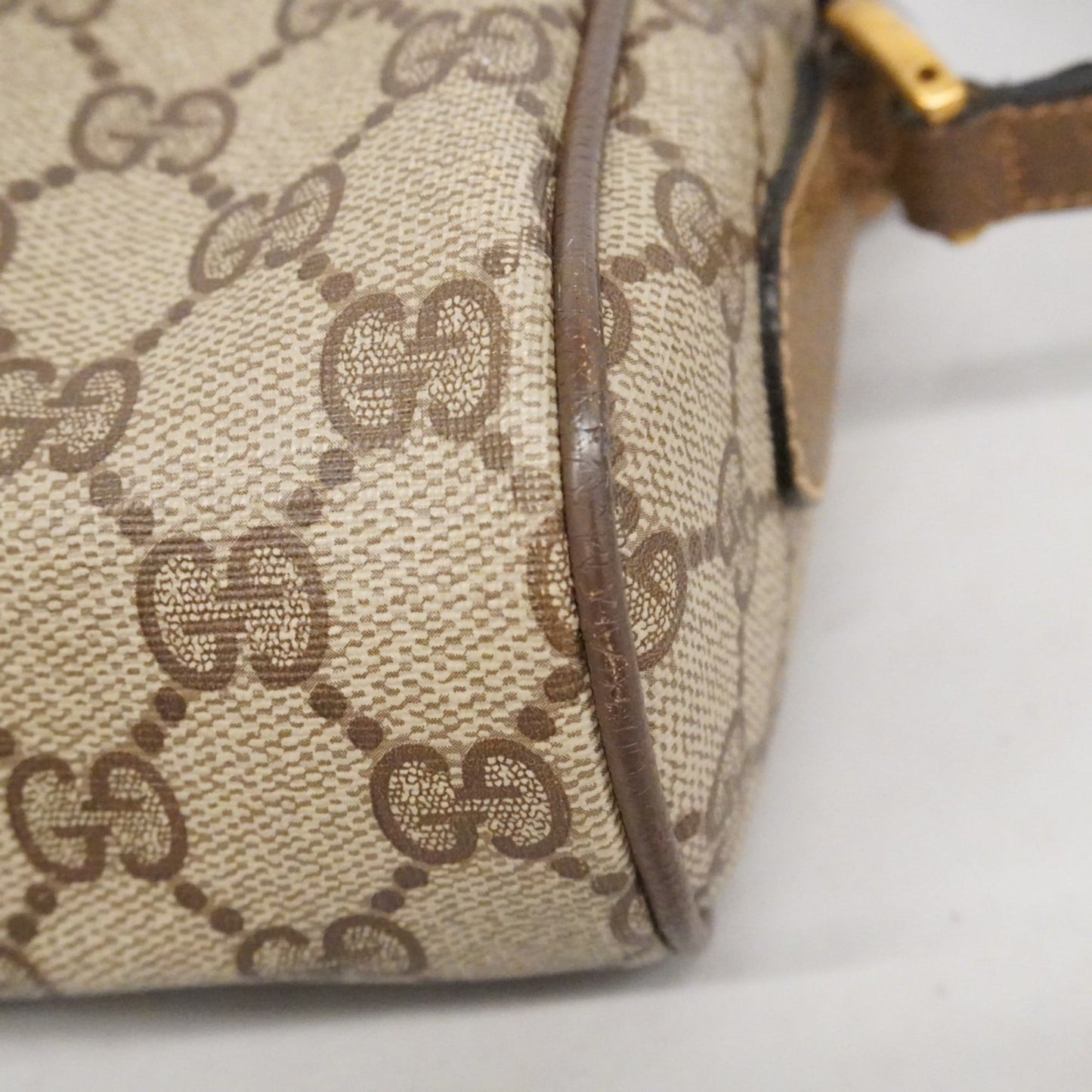 Gucci Brown Canvas Shoulder Bag ( )