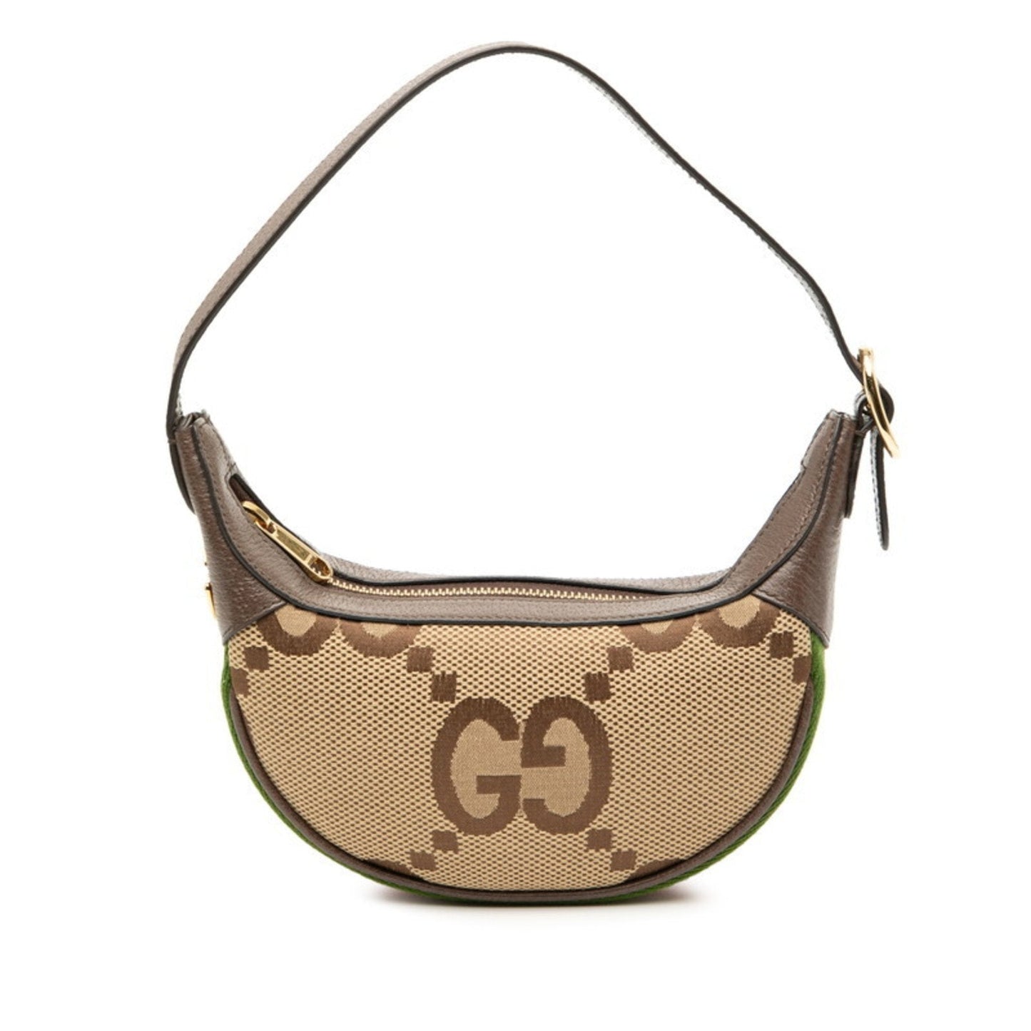 Gucci Beige Brown Canvas Leather Handbag Shoulder Bag ( )