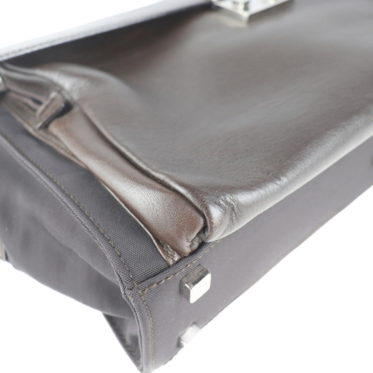 Gucci Brown Leather Handbag Shoulder Bag Tote Bag ( )