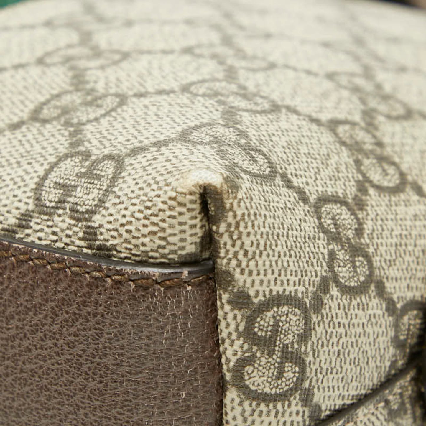 Gucci Beige Brown Suede Leather Shoulder Bag ( )
