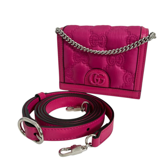 Gucci Pink Nylon Leather Handbag ( )