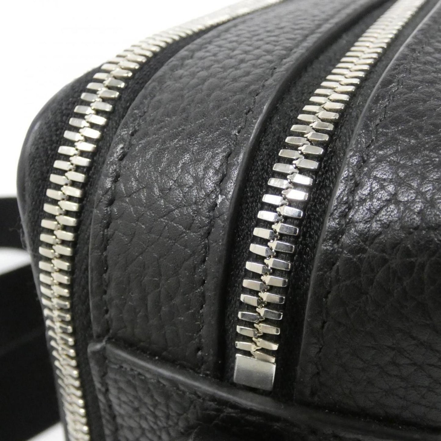 Gucci Black Gg Leather Shoulder Bag ( )