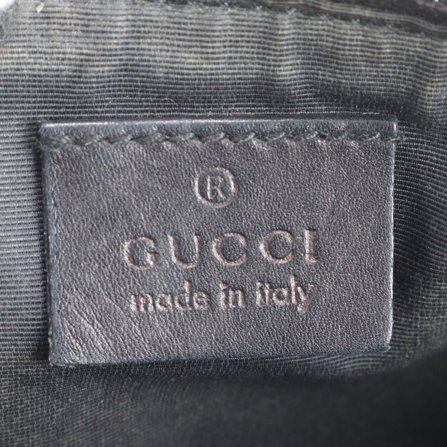 Gucci Black Leather Canvas Pouch Shoulder Bag ( )