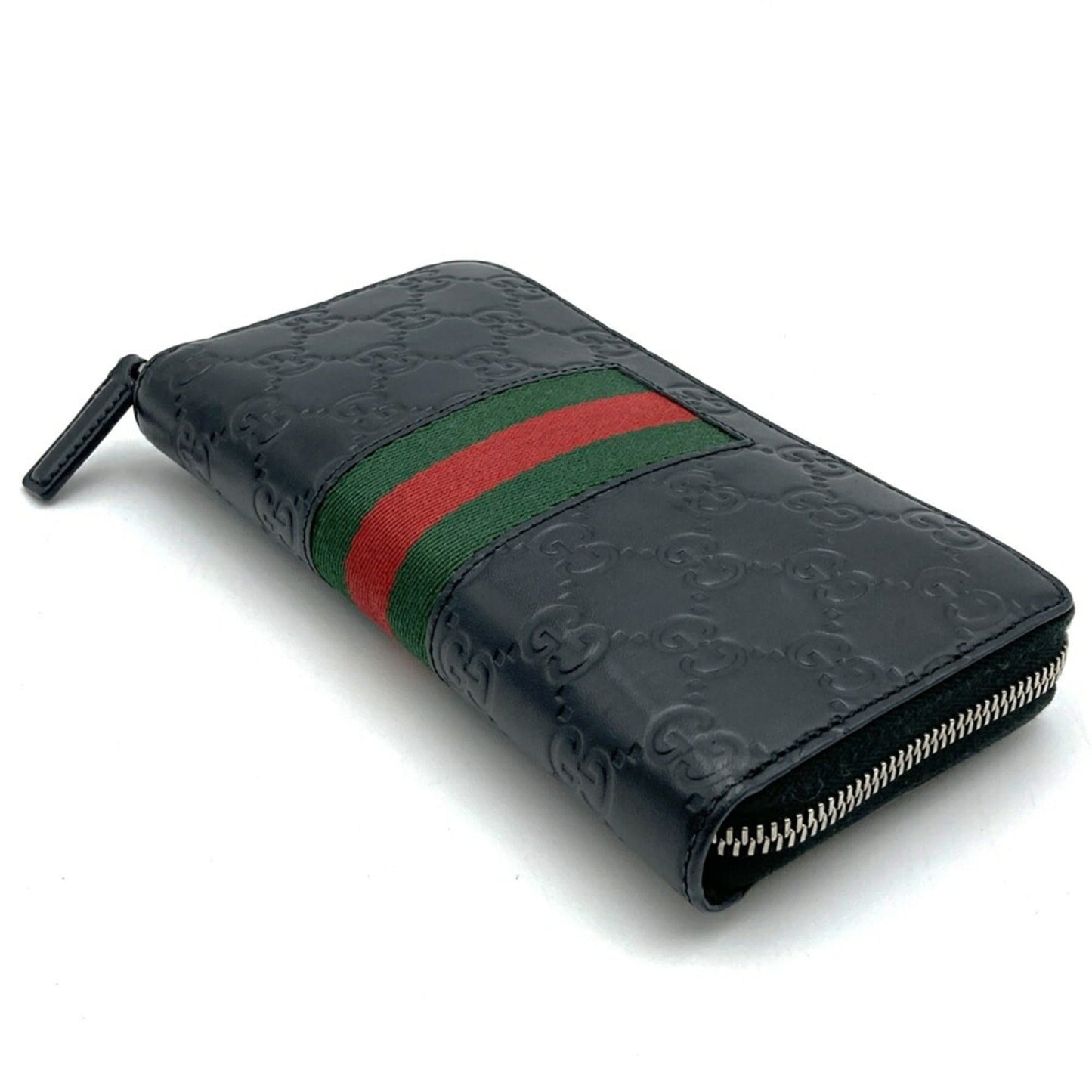 Gucci Black Gg Canvas Long Wallet (Bi-Fold) ( )