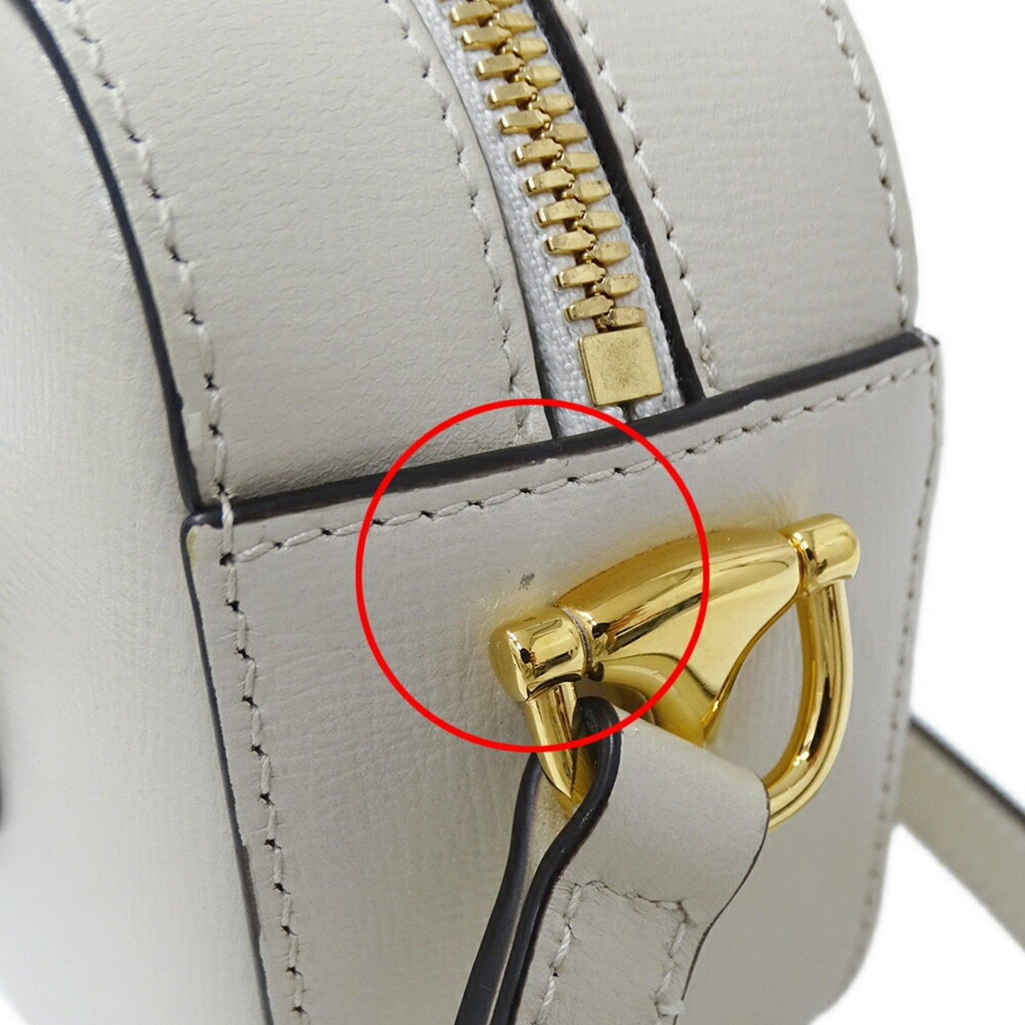 Gucci White Leather Shoulder Bag ( )