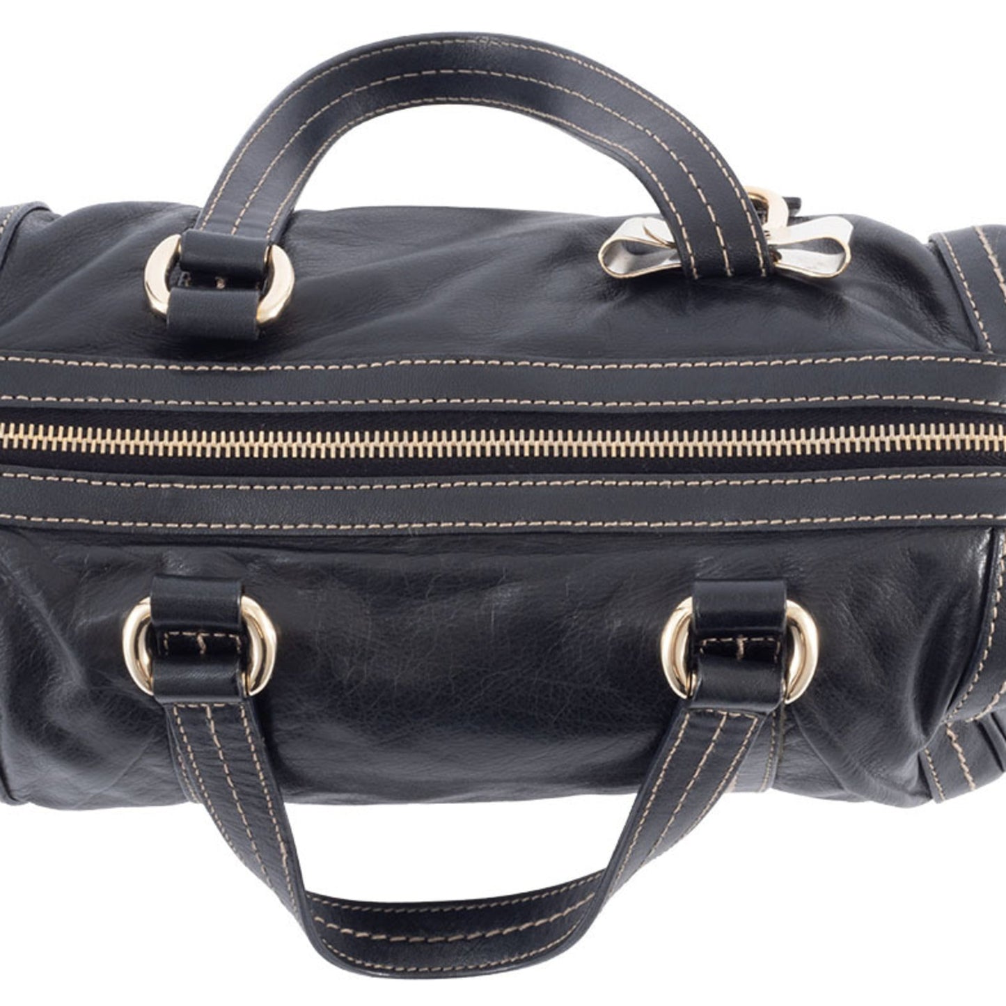 Gucci Hysteria Black Leather Boston Bag ( )
