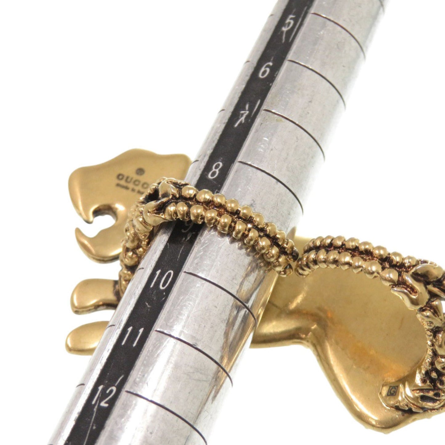 Gucci Gold Silver Metal Band Ring ( )