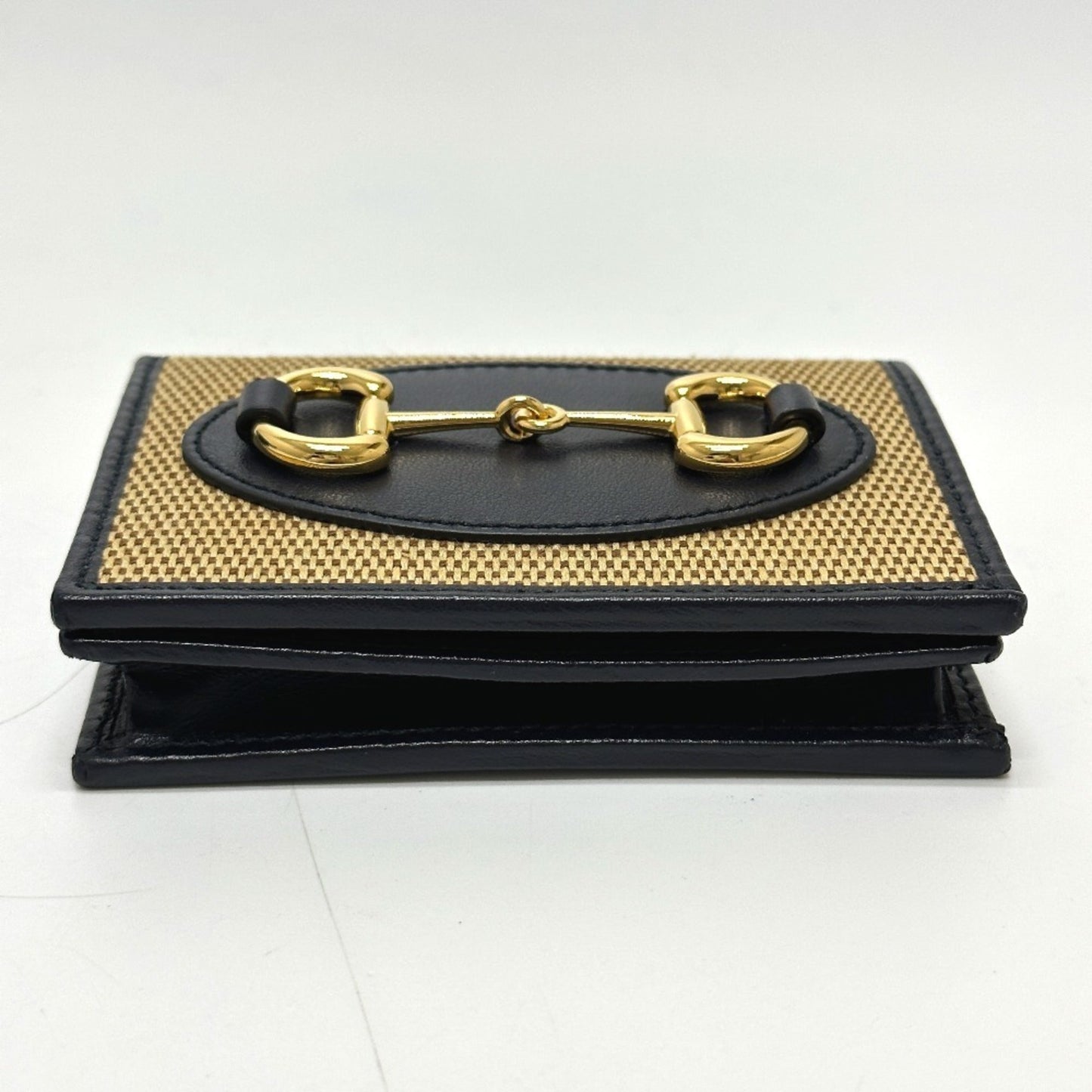 Gucci Beige Canvas Leather Wallet (Tri-Fold) ( )