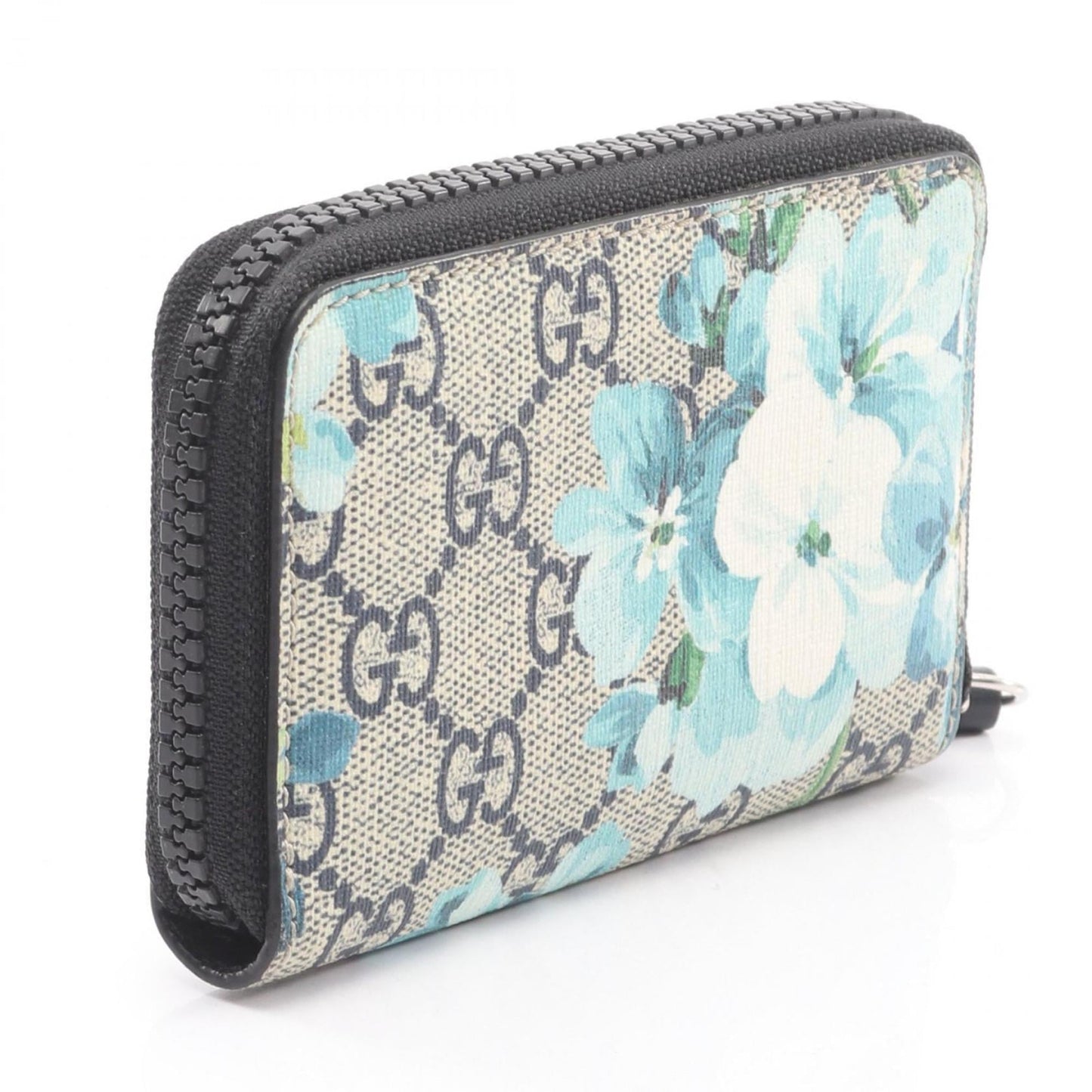 Gucci Blue Green Ivory Canvas Pvc Long Wallet (Bi-Fold) ( )
