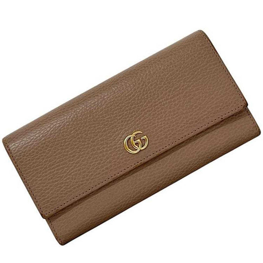 Gucci Pink Beige Leather Long Wallet (Bi-Fold) ( )
