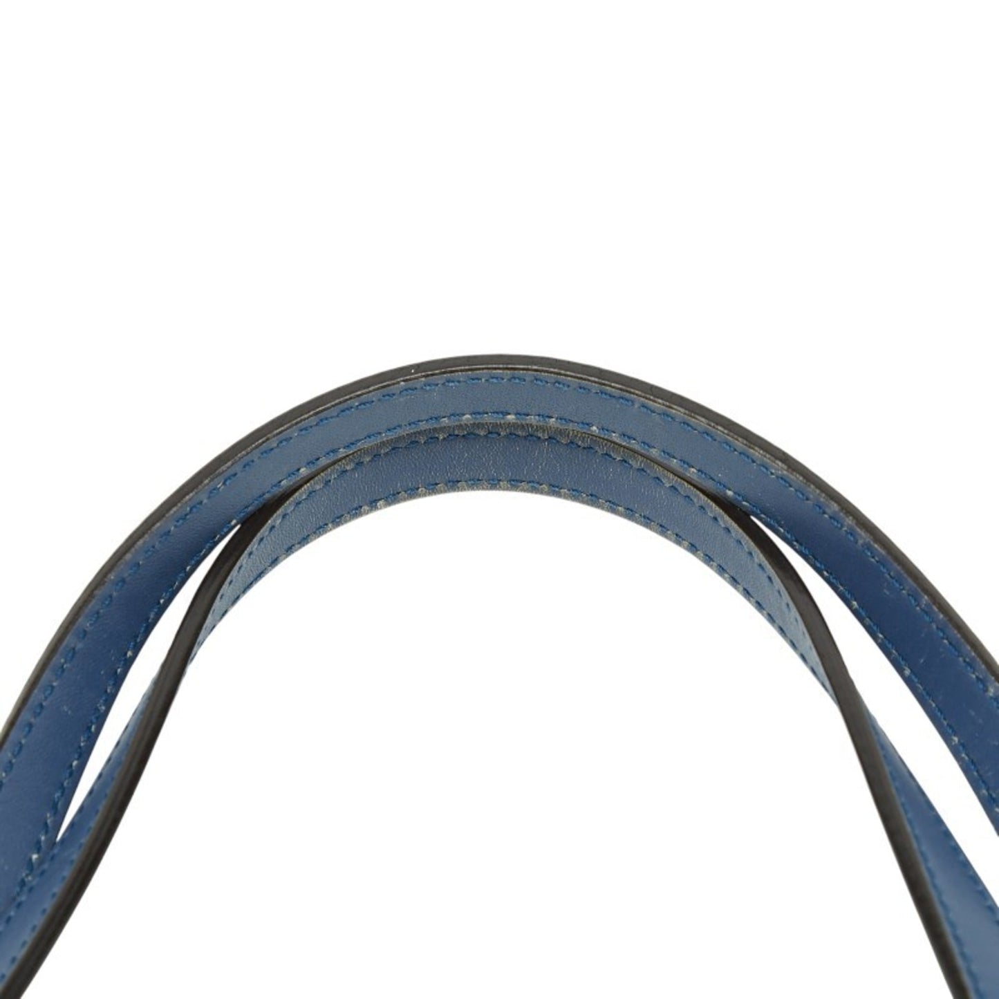 Gucci Beige Blue Canvas Leather Tote Bag ( )
