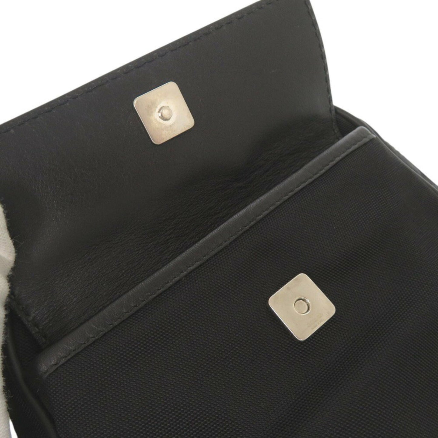 Gucci Black Nylon Gg Leather Fanny Pack Shoulder Bag ( )