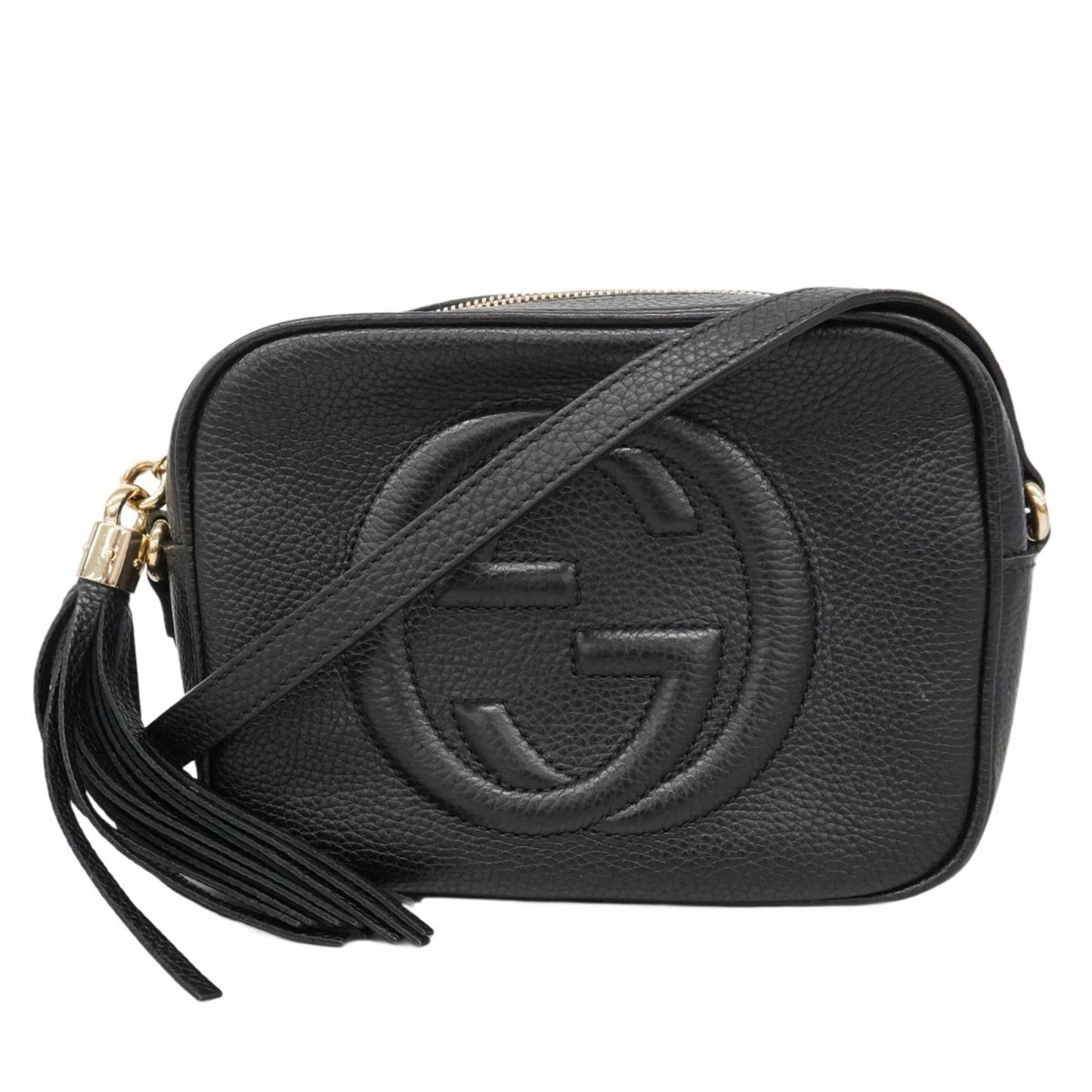 Gucci Black Leather Shoulder Bag ( )